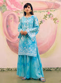 Adiba Blue Premium Fabric Pakistani Summer Dresses - Sahiba-clothing - 1
