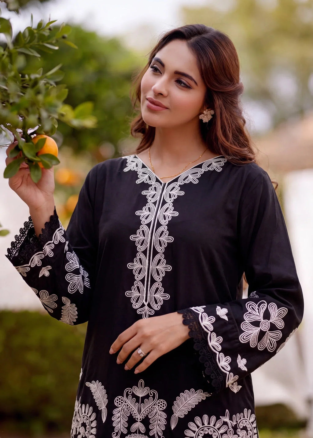 Qalamkar Premium Fabric Pakistani Summer Dresses - Sahiba-clothing - 4