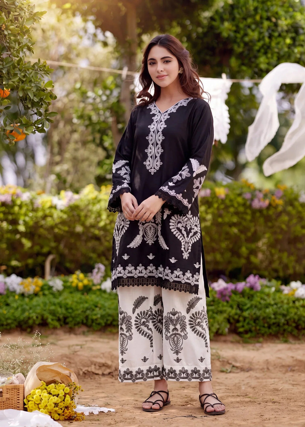 Qalamkar Premium Fabric Pakistani Summer Dresses - Sahiba-clothing - 1