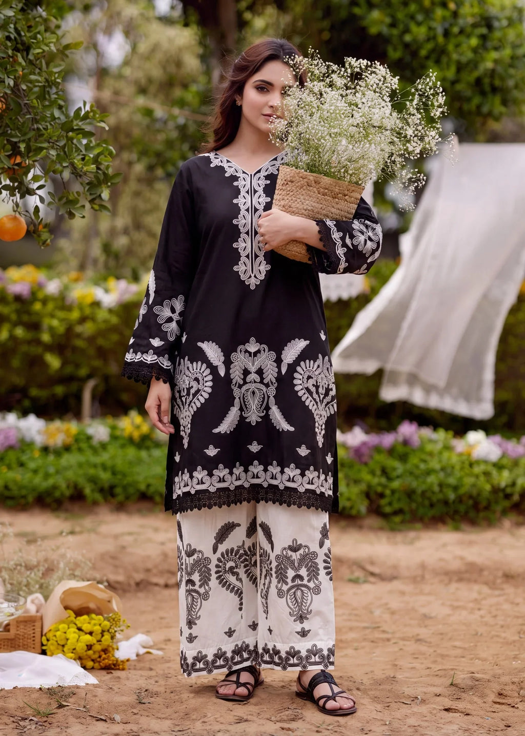 Qalamkar Premium Fabric Pakistani Summer Dresses - Sahiba-clothing - 6