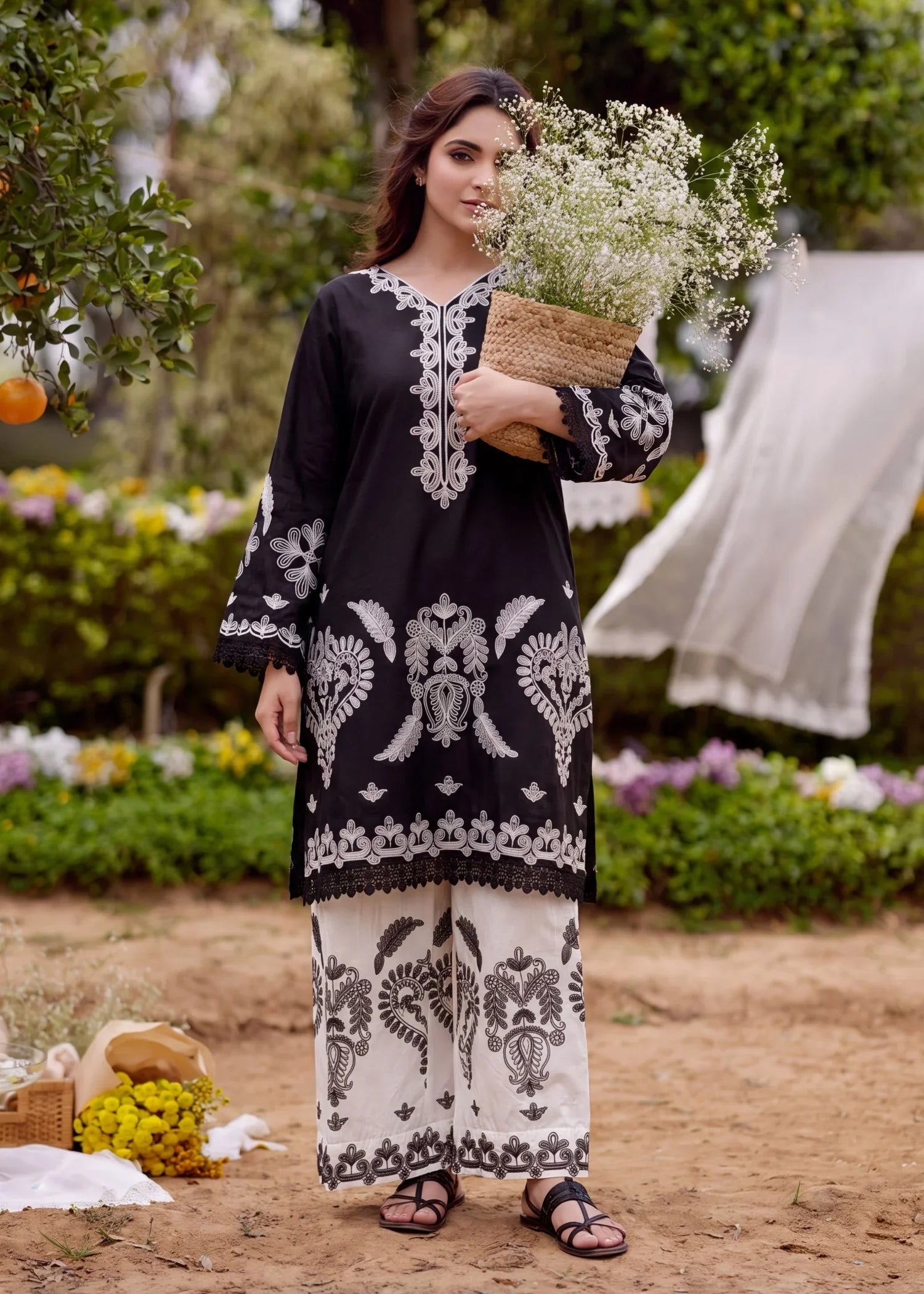 Qalamkar Premium Fabric Pakistani Summer Dresses - Sahiba-clothing - 6