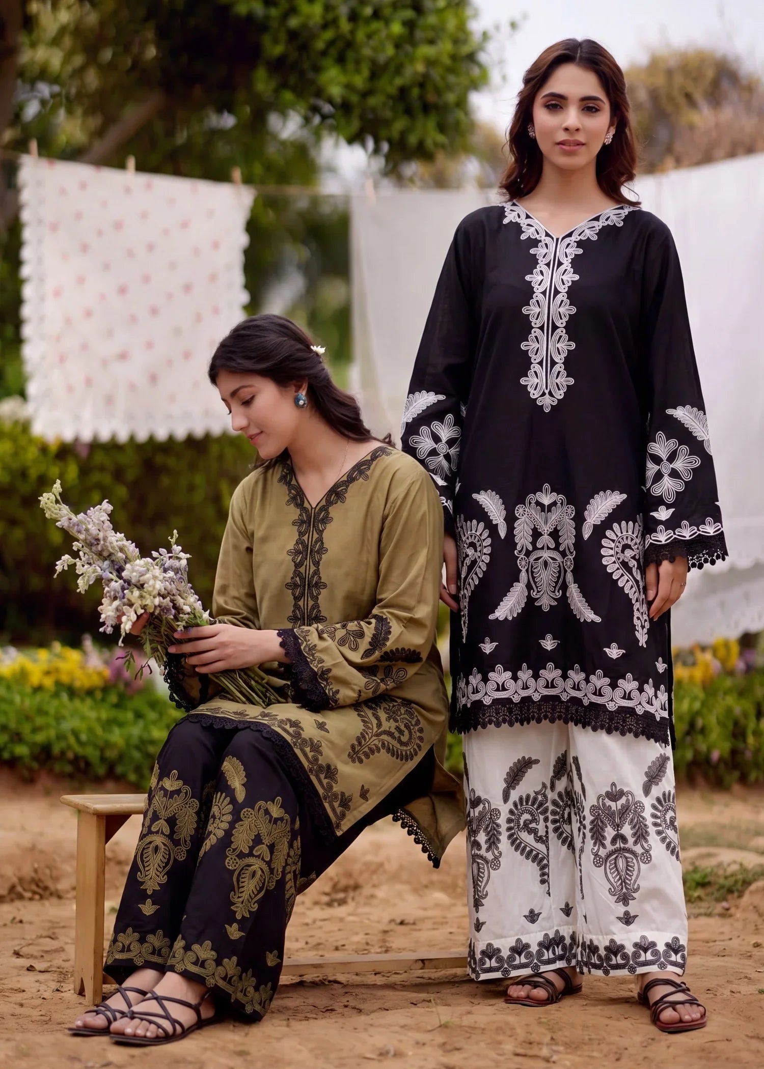Qalamkar Premium Fabric Pakistani Summer Dresses - Sahiba-clothing - 3