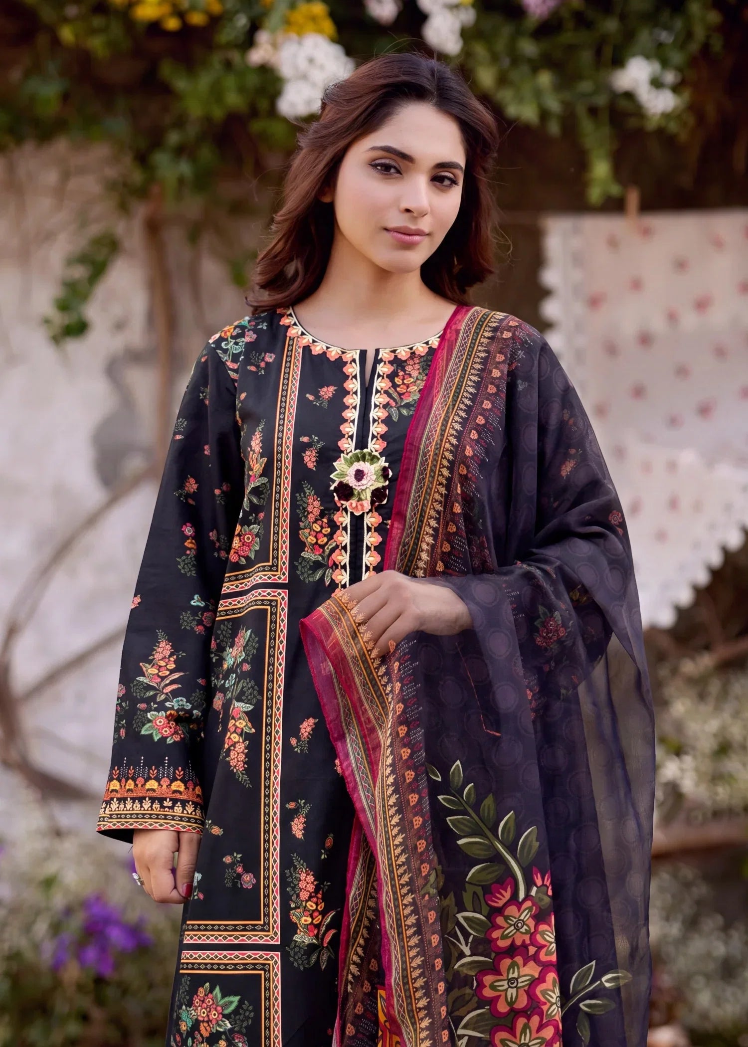 Gul-Chehra Premium Fabric Pakistani Summer Dresses - Sahiba-clothing - 3