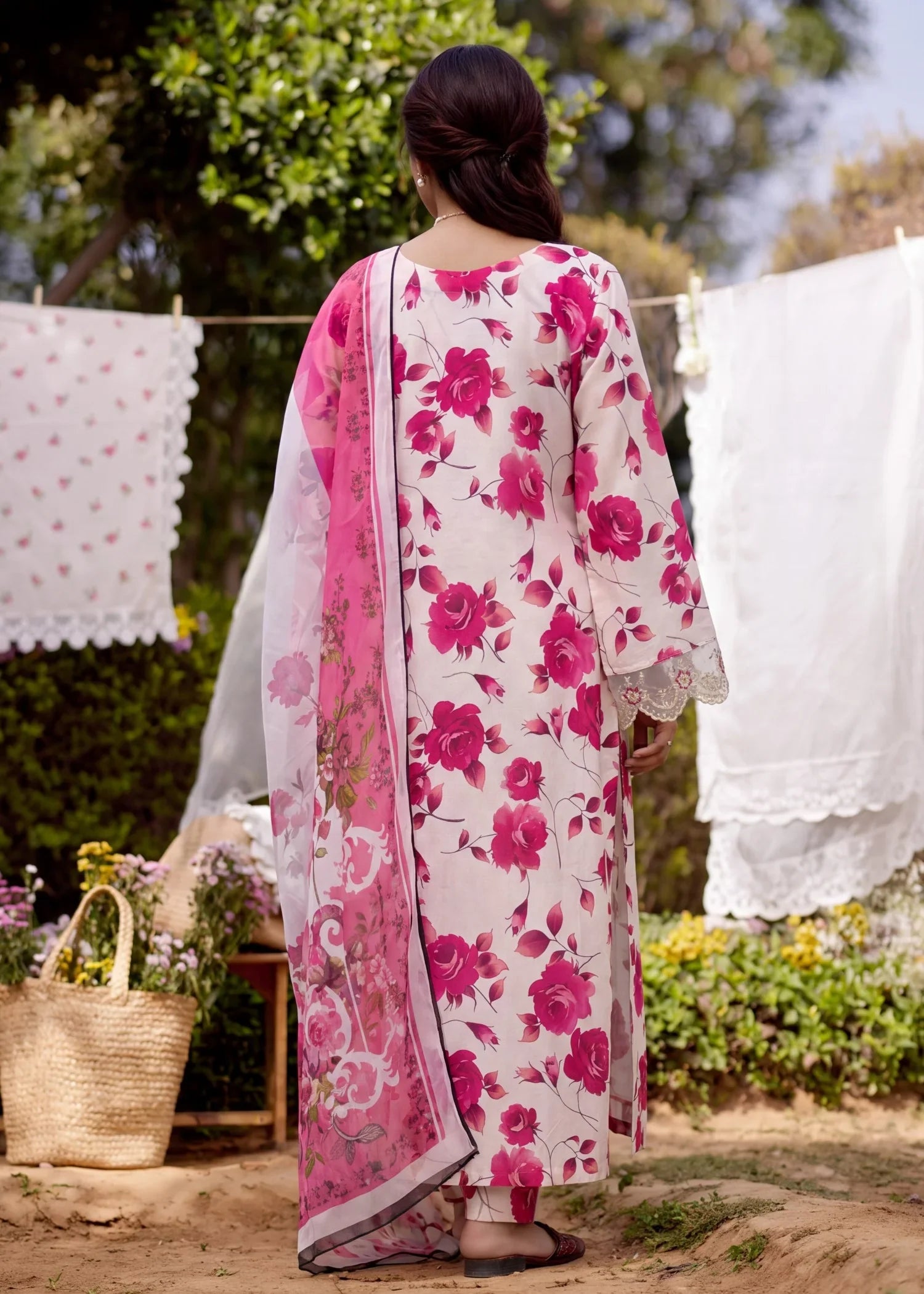 Gulreza PInk Premium Fabric Pakistani Summer Dresses - Sahiba-clothing - 2
