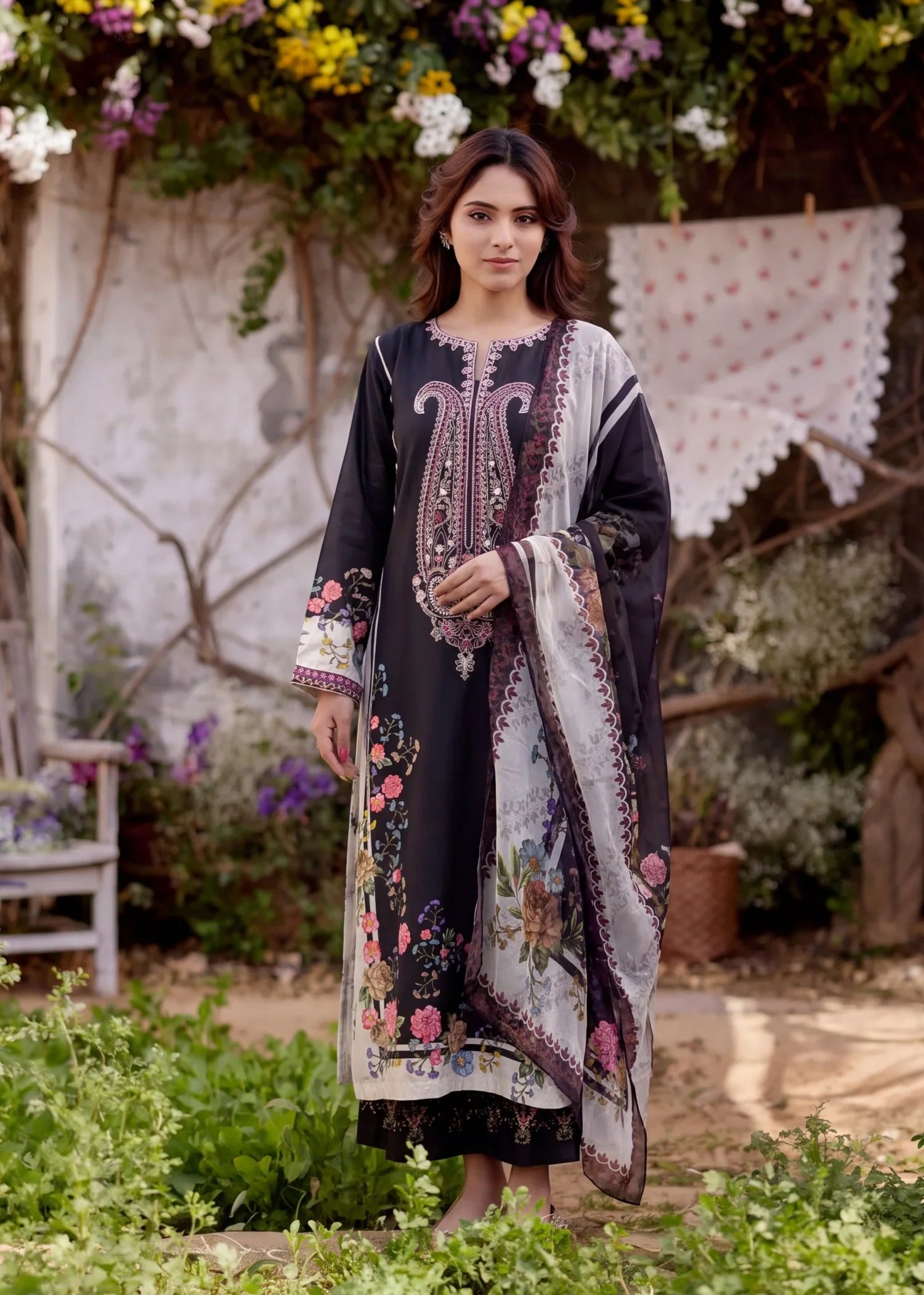 Shab-e-Naaz Premium Fabric Pakistani Summer Dresses - Sahiba-clothing - 1