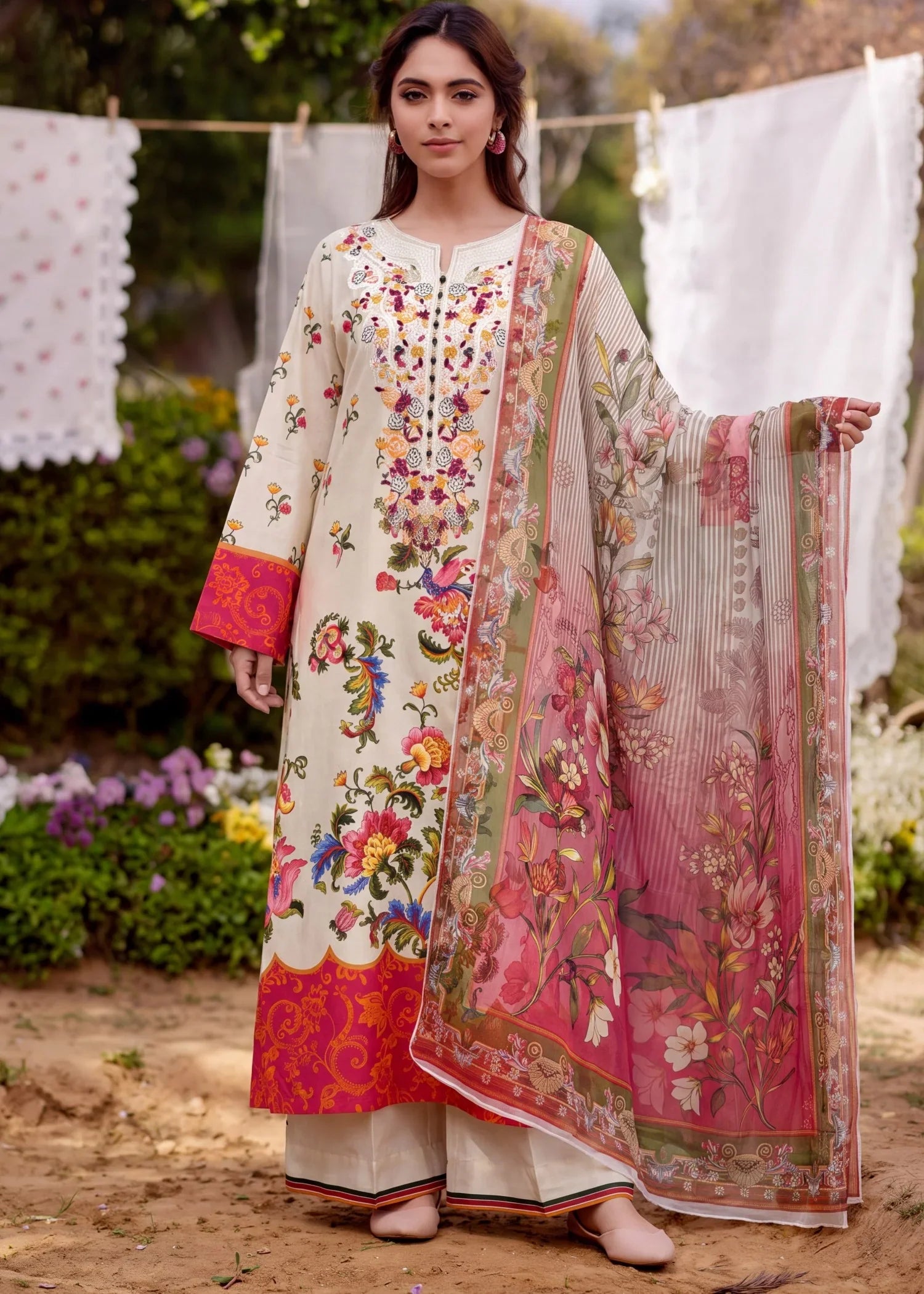Zarnisham Premium Fabric Pakistani Summer Dresses - Sahiba-clothing - 1