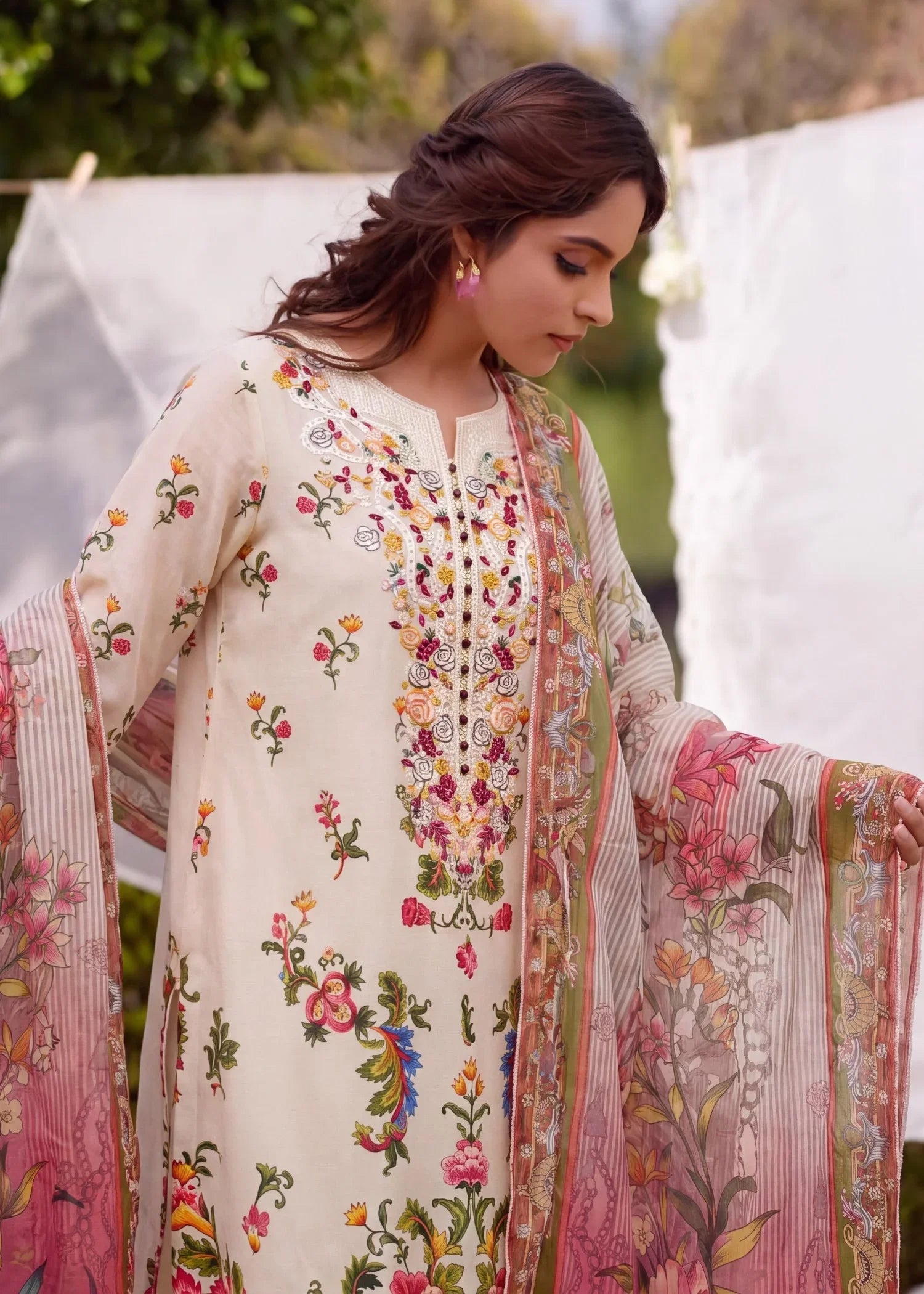 Zarnisham Premium Fabric Pakistani Summer Dresses - Sahiba-clothing - 3