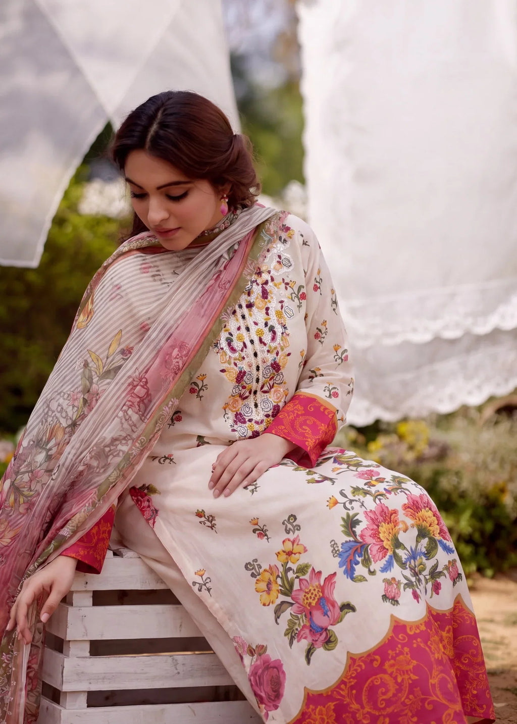 Zarnisham Premium Fabric Pakistani Summer Dresses - Sahiba-clothing - 5