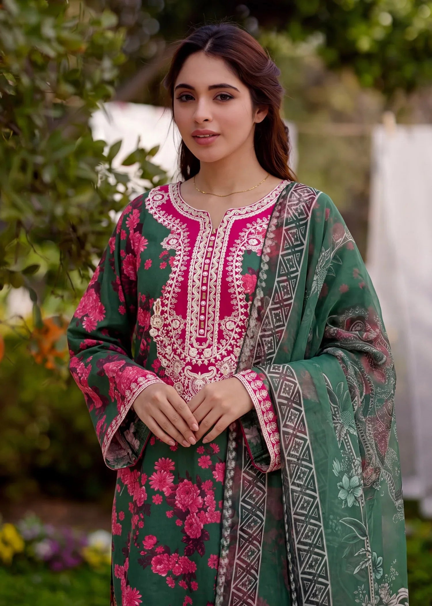 Gulziba Premium Fabric Pakistani Summer Dresses - Sahiba-clothing - 3