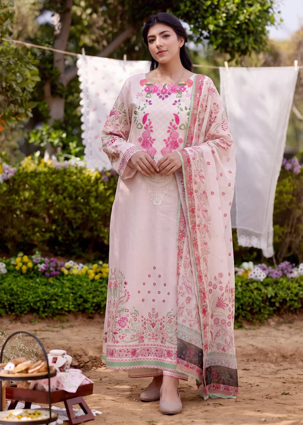 Pekar-e-rana Premium Fabric Pakistani Summer Dresses - Sahiba-clothing - 5