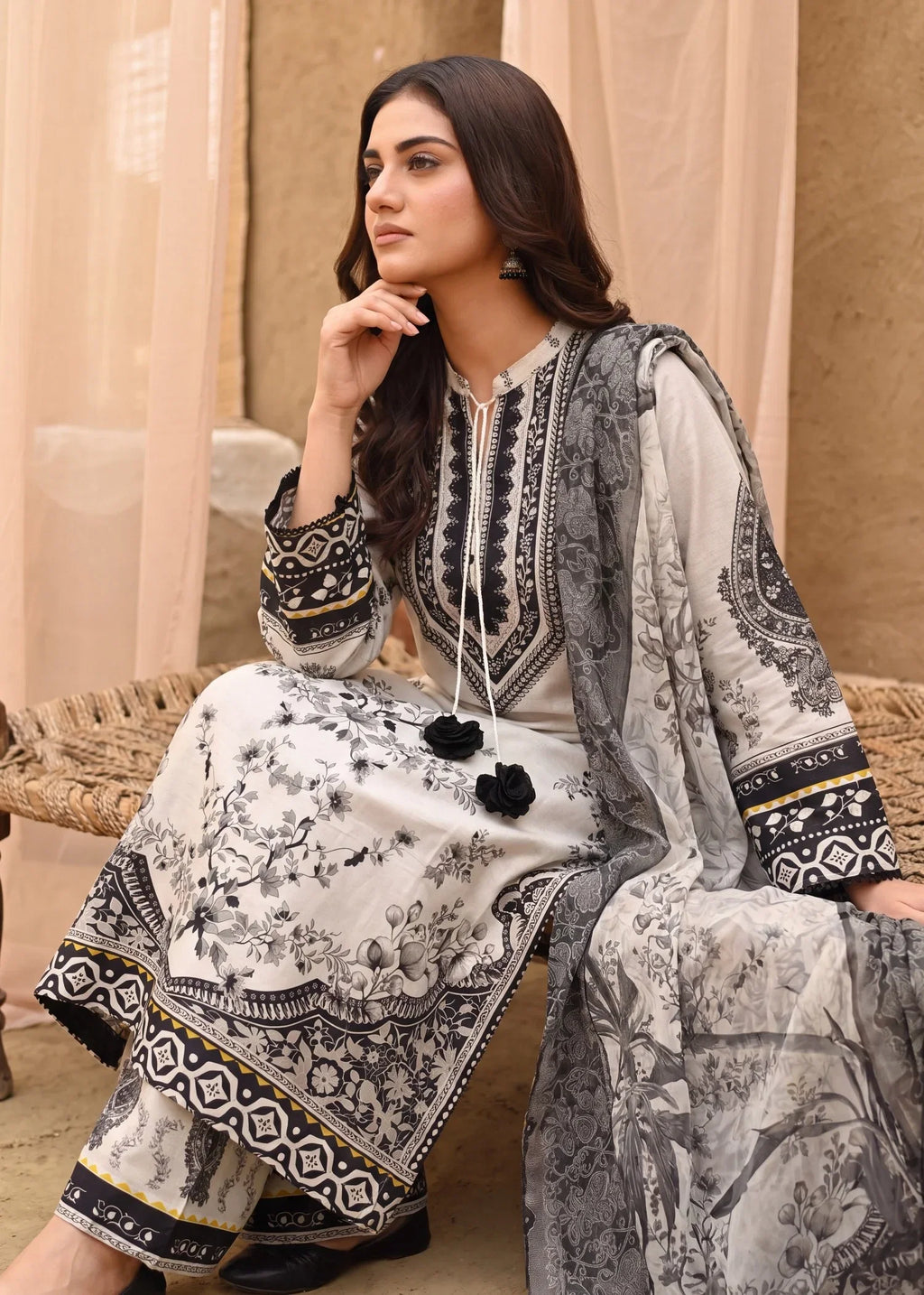 Barzeena Premium Fabric Pakistani Summer Dresses - Sahiba-clothing - 6