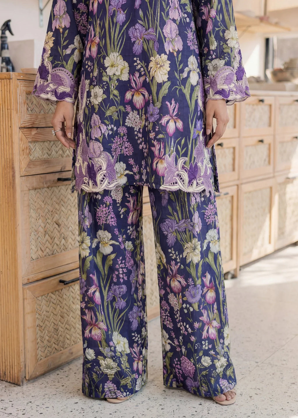 Alara Navy Premium Fabric Pakistani Summer Dresses - Sahiba-clothing - 5