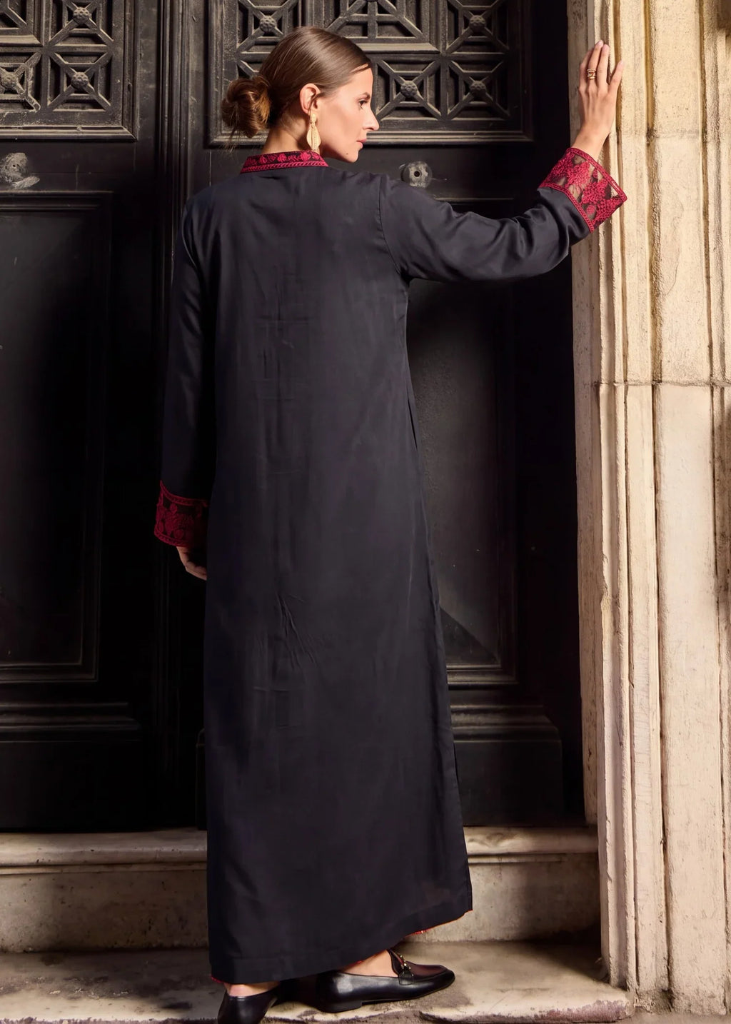 Ruhee Black Premium Fabric Pakistani Summer Dresses - Sahiba-clothing - 2