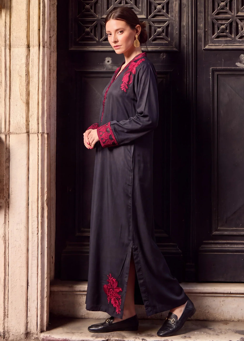 Ruhee Black Premium Fabric Pakistani Summer Dresses - Sahiba-clothing - 5
