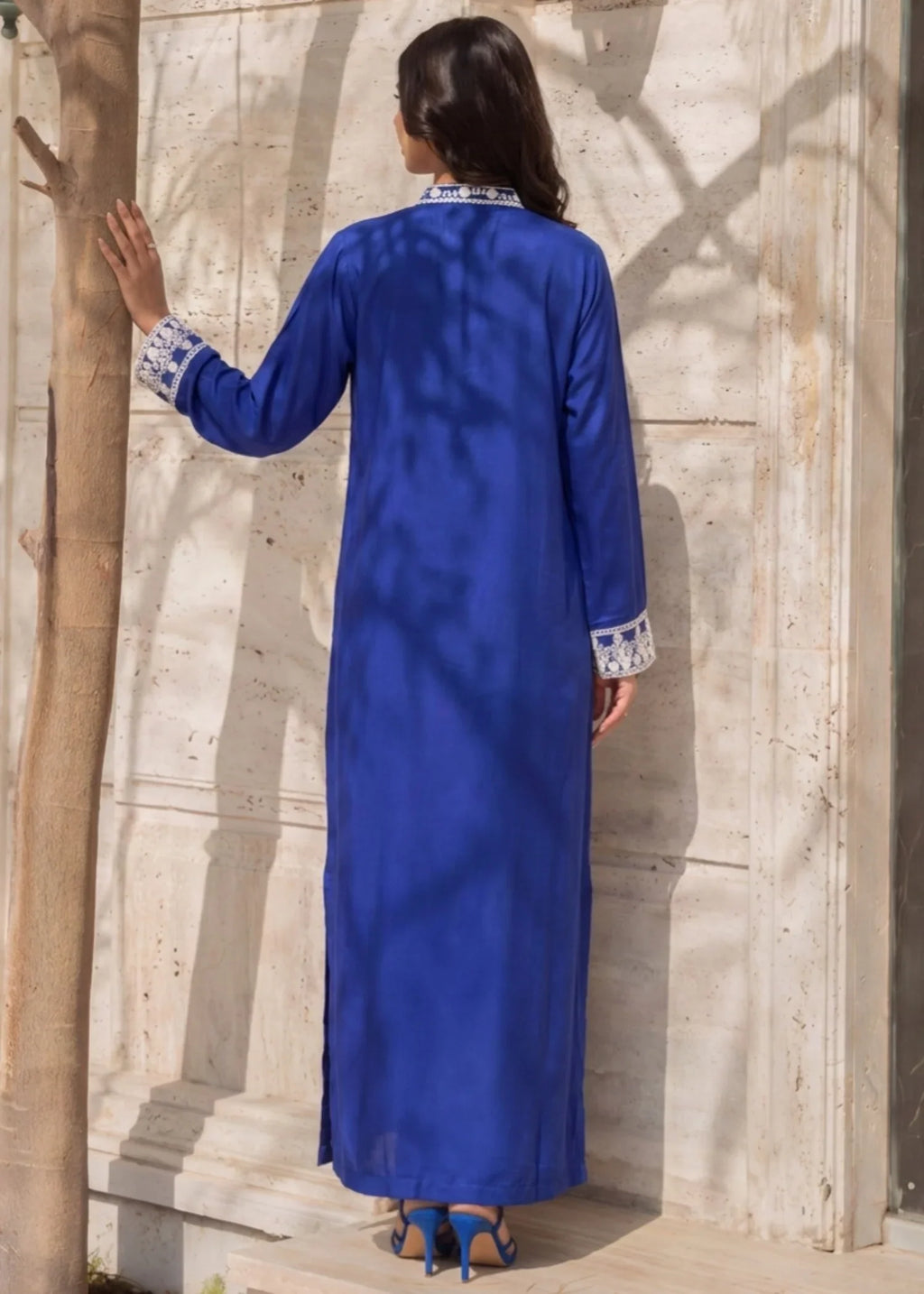 Ruhee Royal Blue Premium Fabric Pakistani Summer Dresses - Sahiba-clothing - 2
