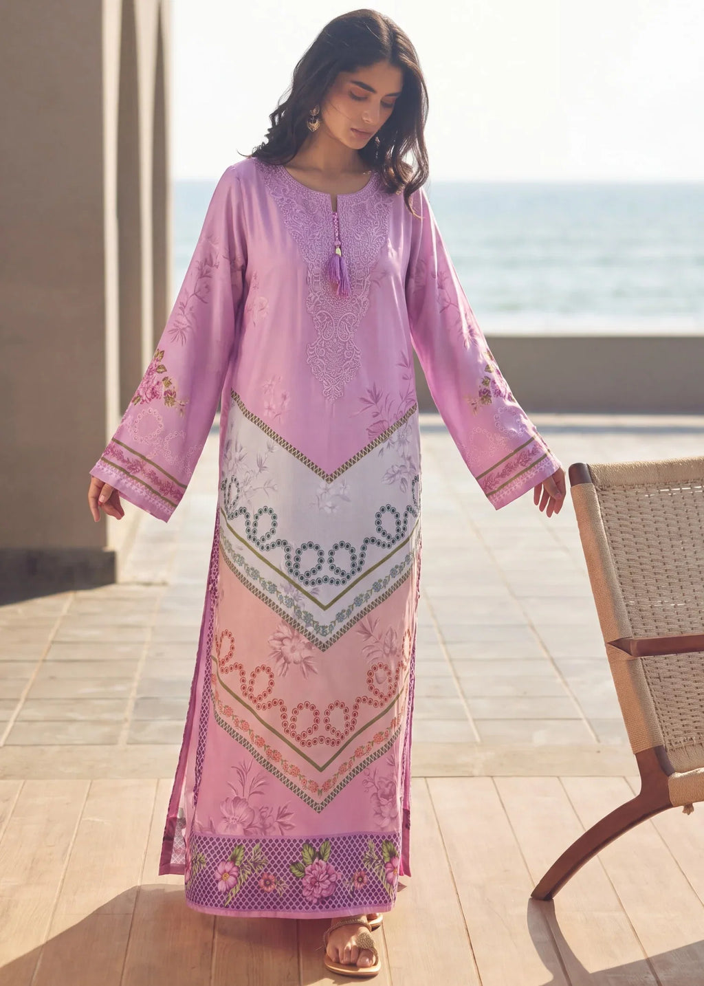 Mehshar Lailac Premium Fabric Pakistani Summer Dresses - Sahiba-clothing - 1