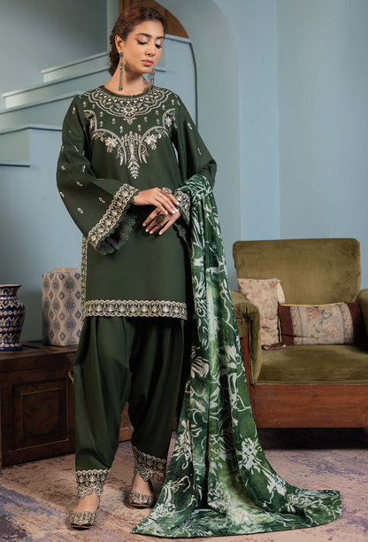 ZOUQ - D09 Premium Fabric Pakistani Winter Dresses - Humdum - 3