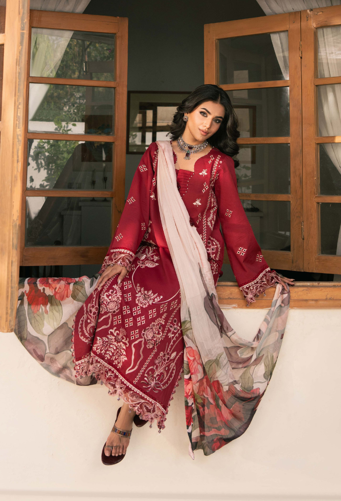 Mehrmaa - D04 Kayseri Organza Pakistani Summer Dresses - Humdum - 3