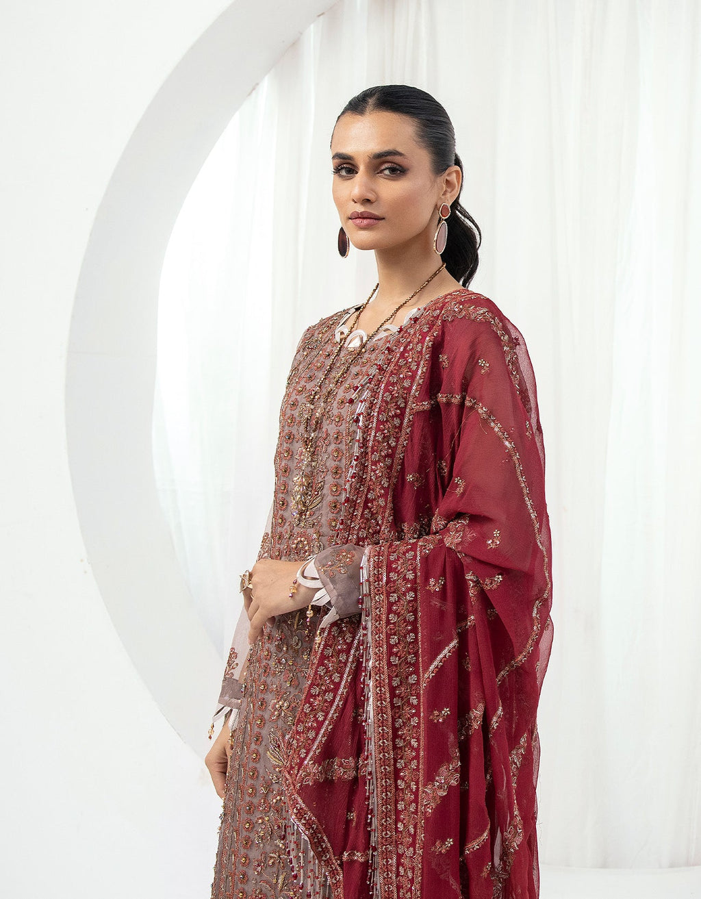 Al 08 Raw Silk Pakistani Formal Dresses
