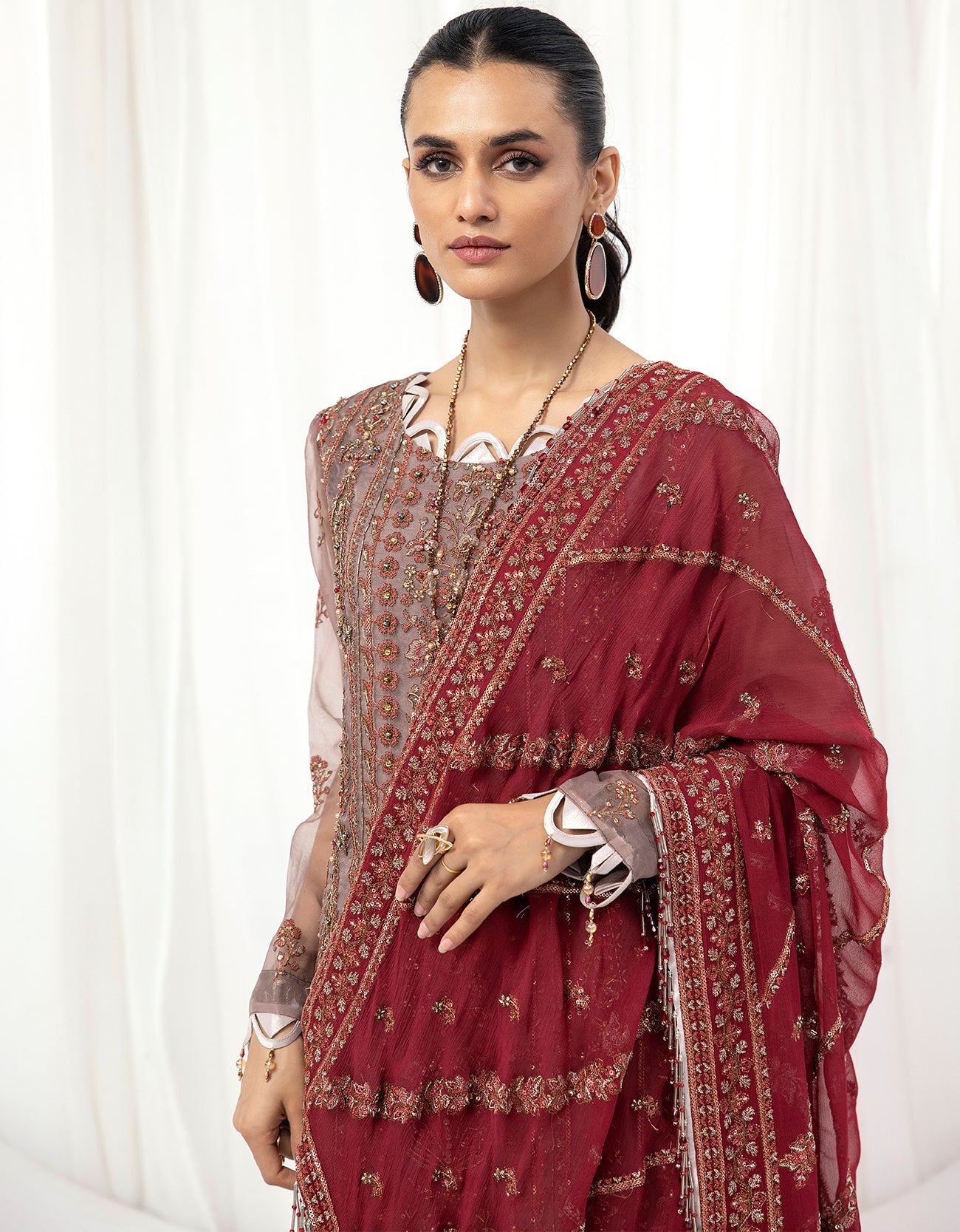 Al 08 Raw Silk Pakistani Formal Dresses