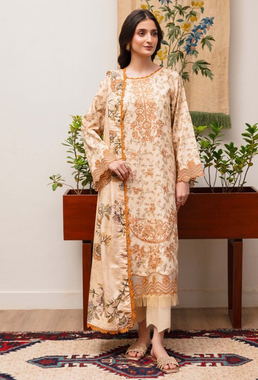 LAIBA - D04 Organza Pakistani Winter Dresses - Humdum - 1