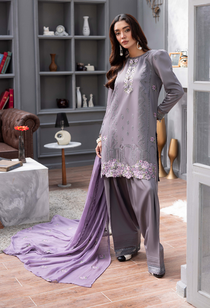 Fareeha - D05 Chiffon Pakistani Winter Dresses - Humdum - 1