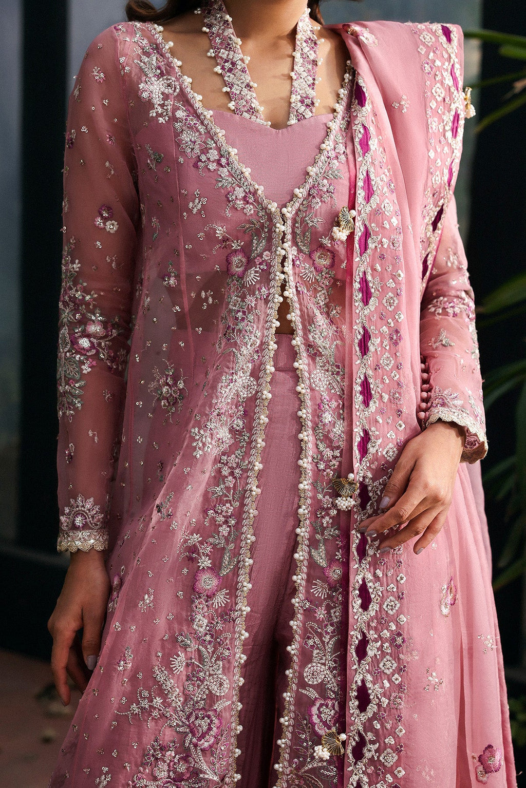 Seraira Organza Pakistani Formal Dresses - Afrozeh - 3