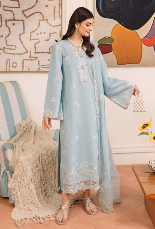 Mirha'2 - D05 Organza Pakistani Summer Dresses - Humdum - 1