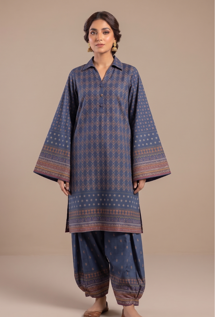 Ethnic By Humdum - D13 Lawn Pakistani Summer Dresses - Humdum - 1