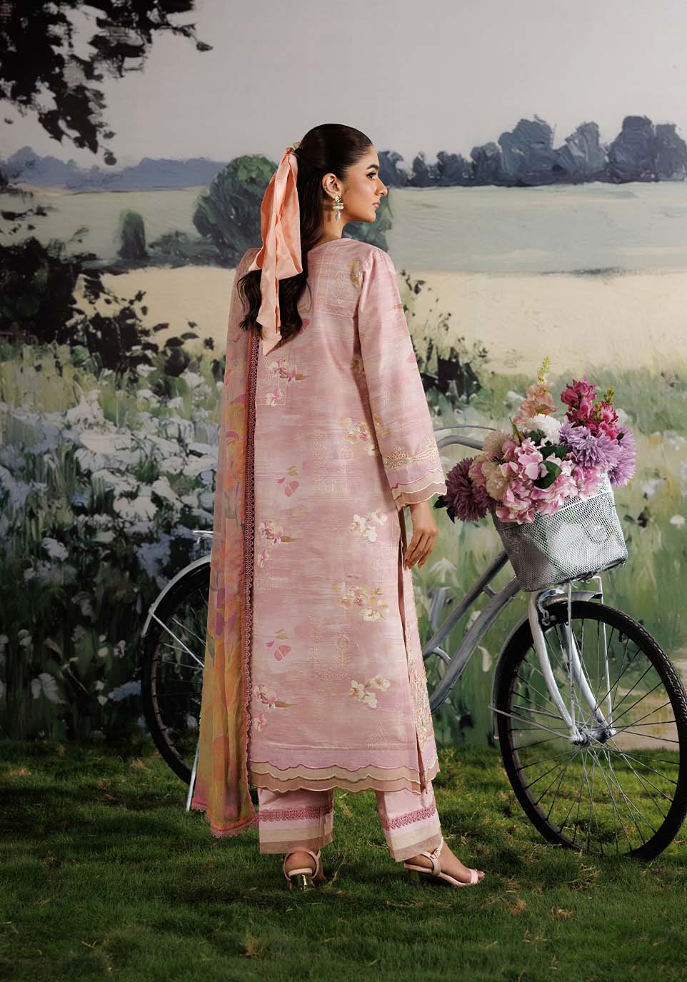 SHABNAM ZQ002 Chiffon Pakistani Summer Dresses - Zarqash - 2