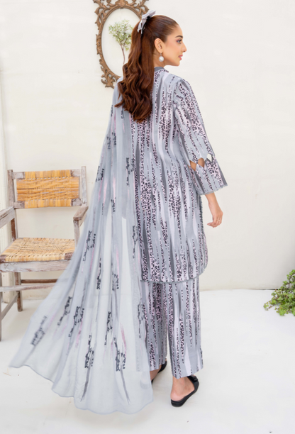 Ziva - D02 Chiffon Pakistani Summer Dresses - Humdum - 2