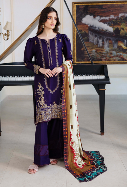 Serene - D09 Premium Fabric Pakistani Winter Dresses - Humdum - 1
