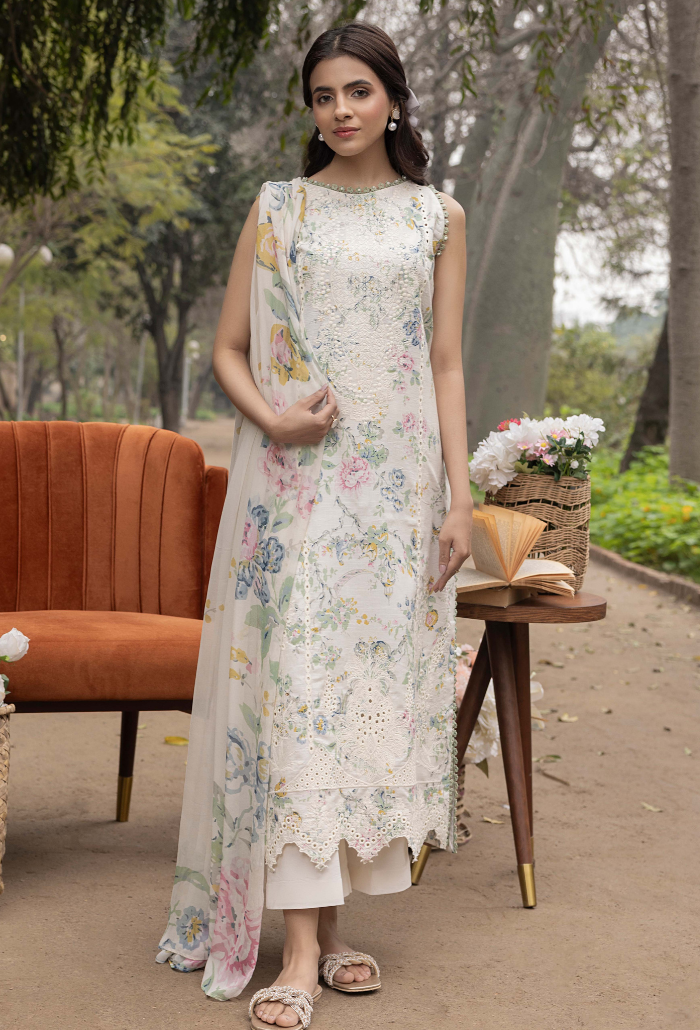 Eden Garden - D02 Chiffon Pakistani Summer Dresses - Humdum - 2