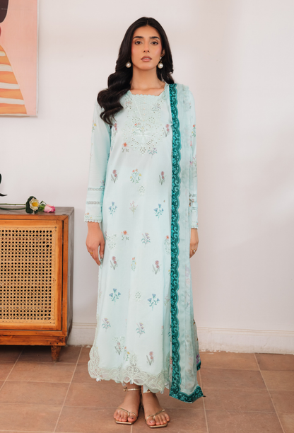 Summer Breeze'3 - D05 Organza Pakistani Summer Dresses - Humdum - 1