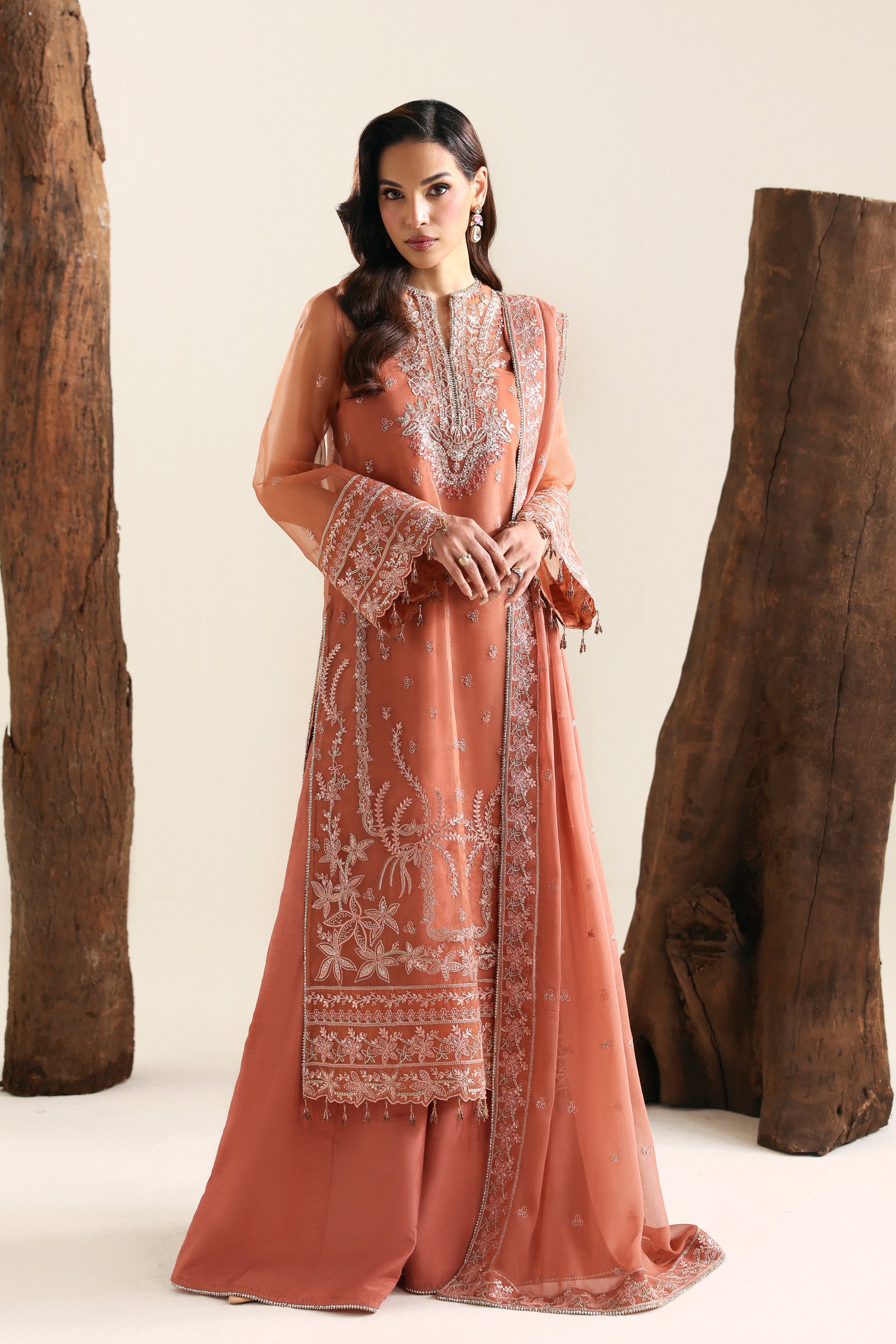 Avela Raw Silk Pakistani Formal Dresses - Akbar Aslam - 2