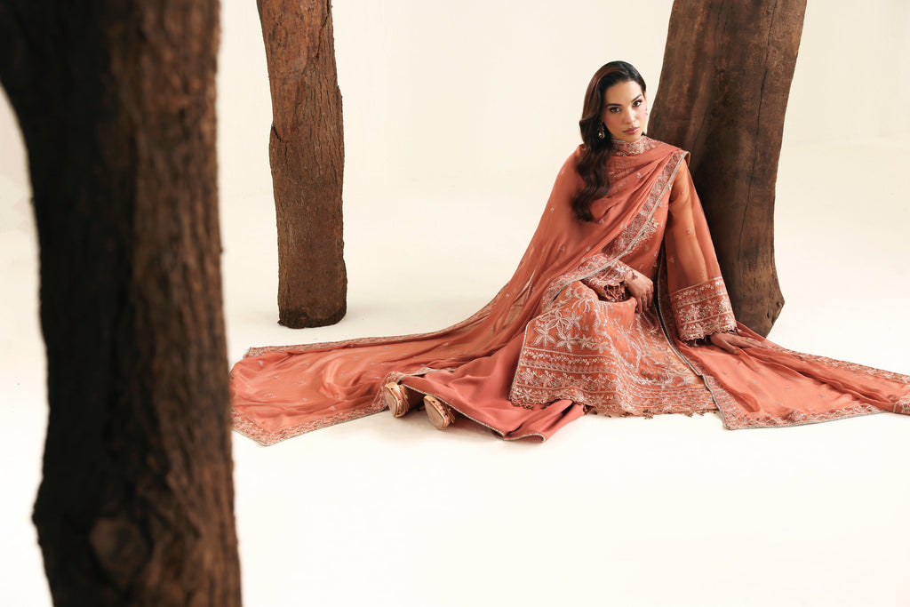 Avela Raw Silk Pakistani Formal Dresses - Akbar Aslam - 6