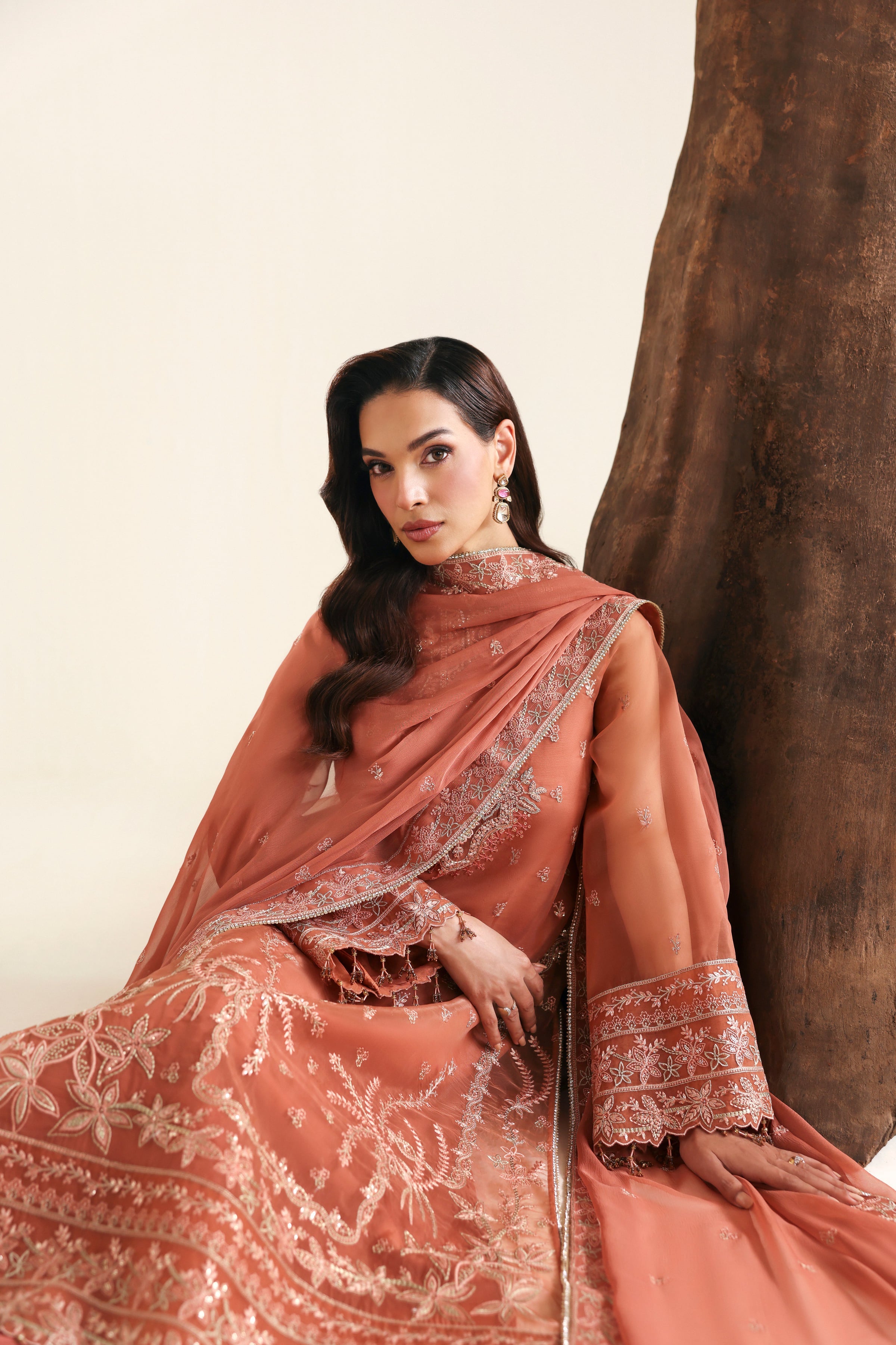 Avela Raw Silk Pakistani Formal Dresses - Akbar Aslam - 7