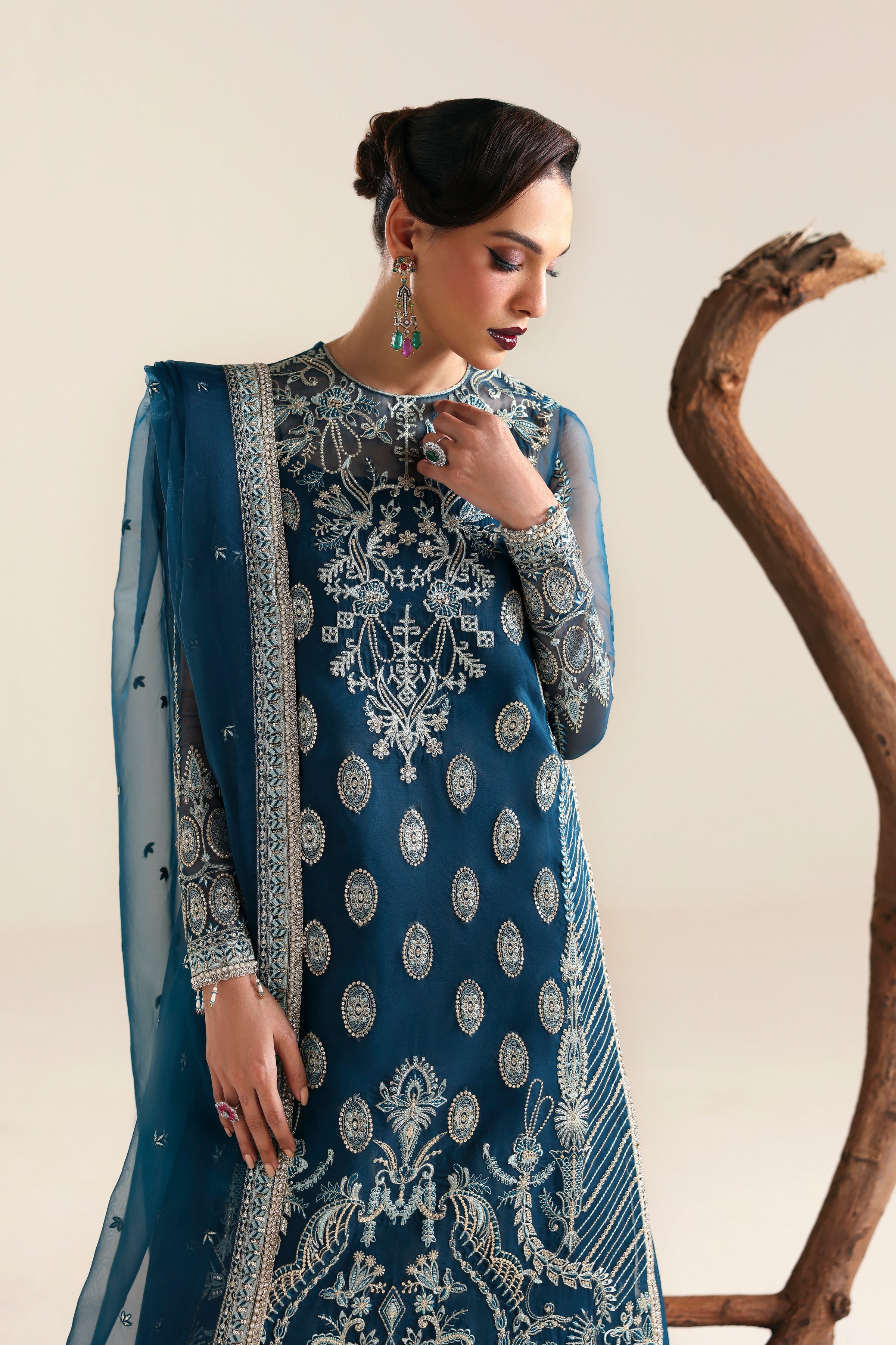 Petra Raw Silk Pakistani Formal Dresses - Akbar Aslam - 2