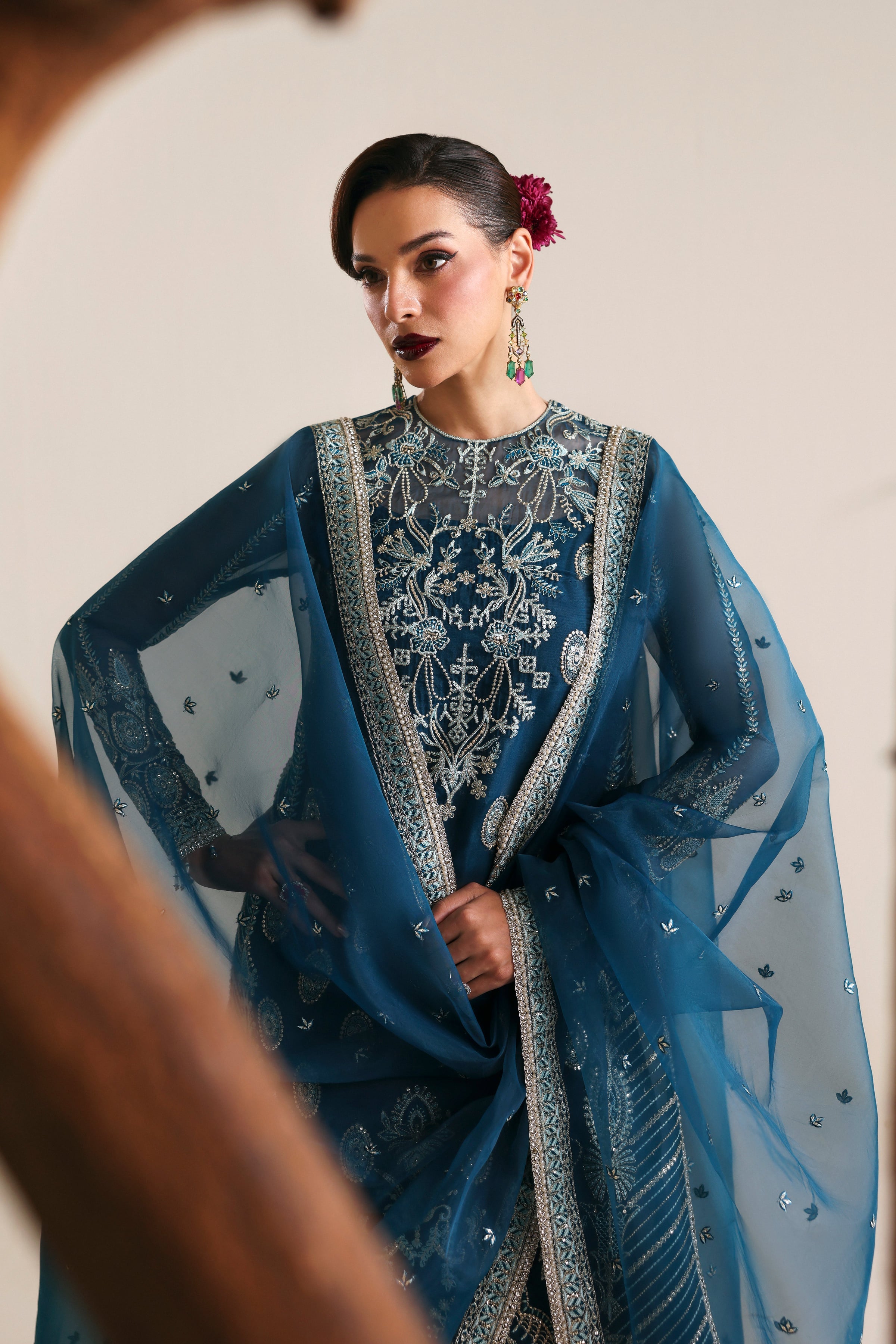 Petra Raw Silk Pakistani Formal Dresses - Akbar Aslam - 7