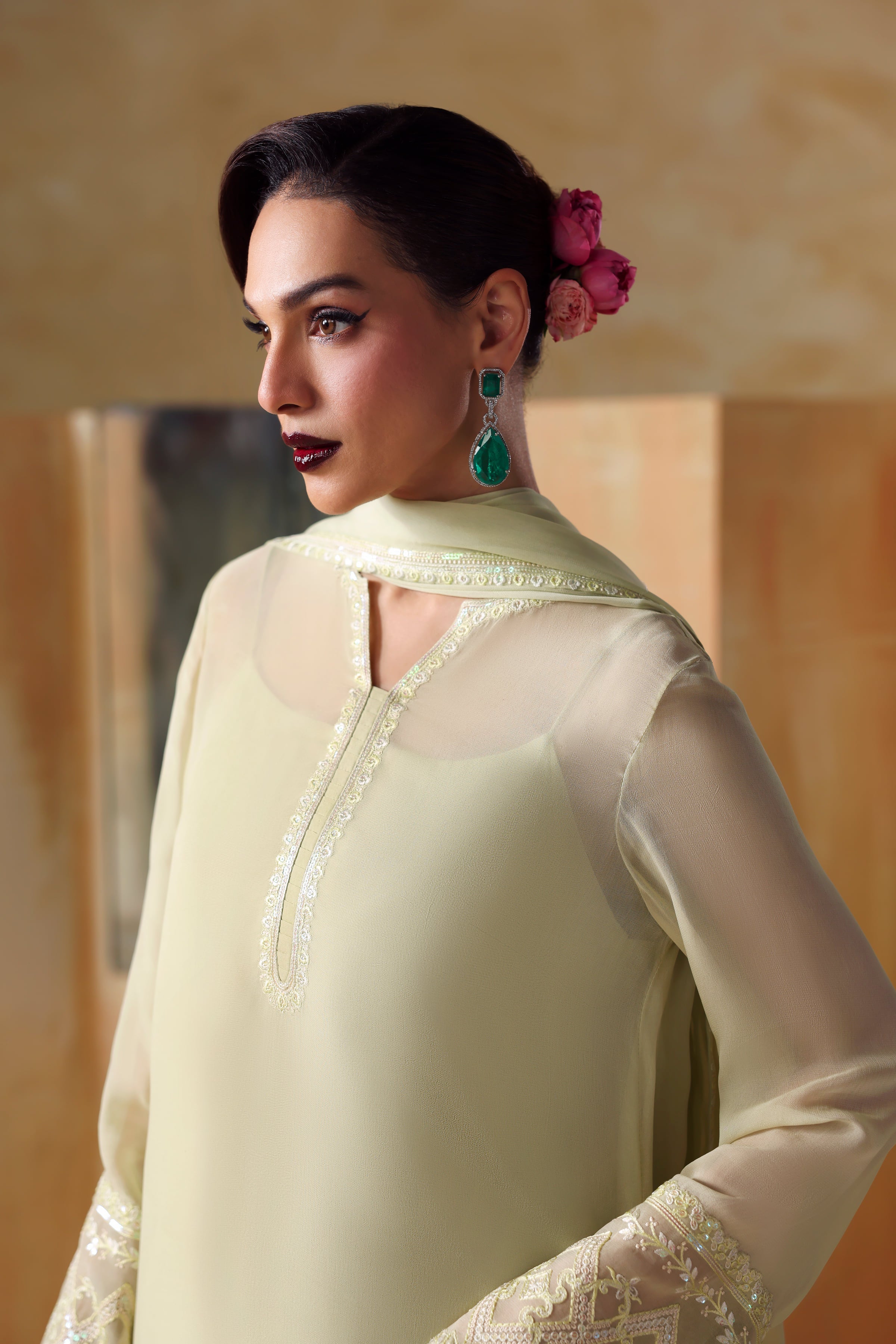 Haven Raw Silk Pakistani Formal Dresses - Akbar Aslam - 4