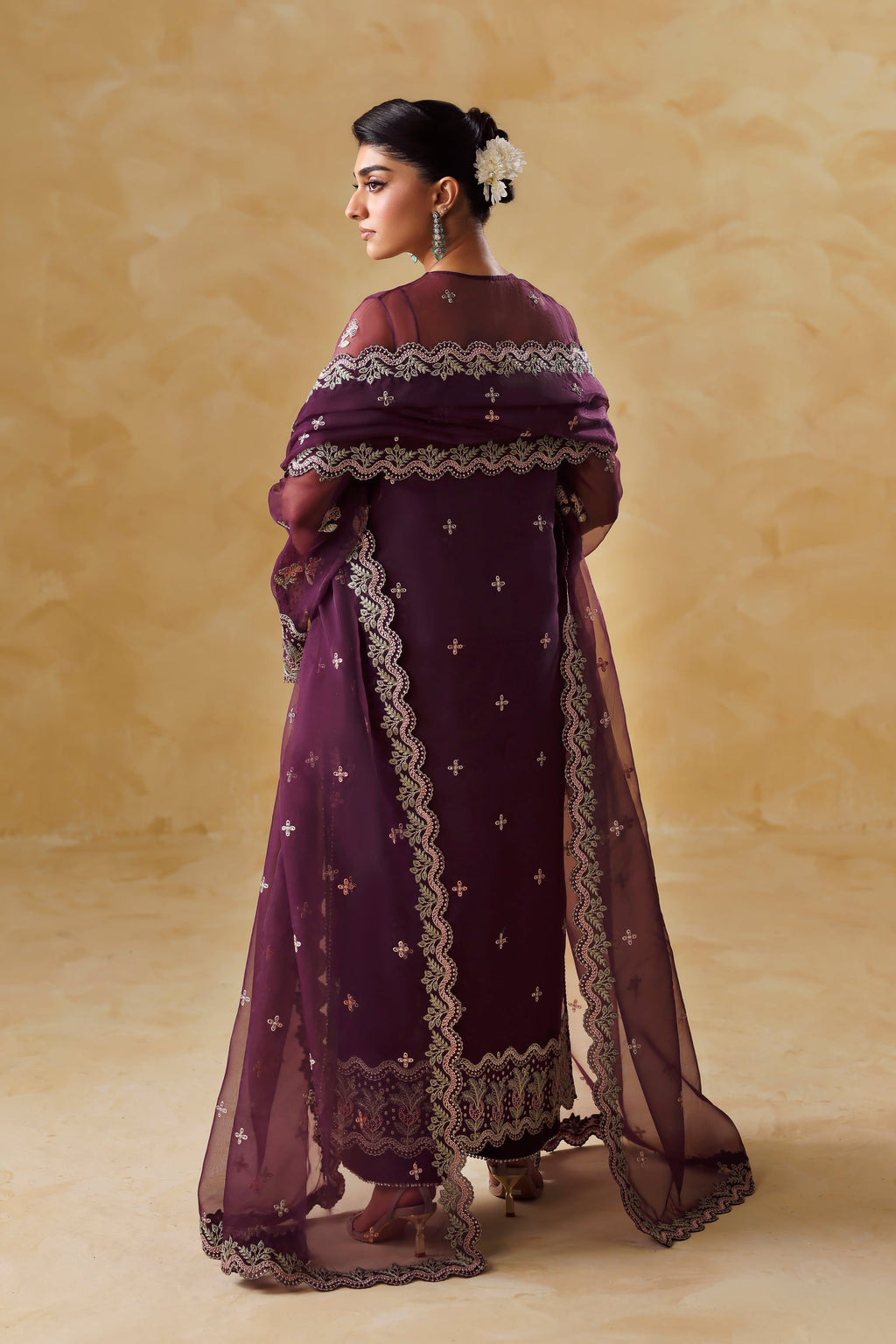 Mahra Raw Silk Pakistani Formal Dresses - Akbar Aslam - 5