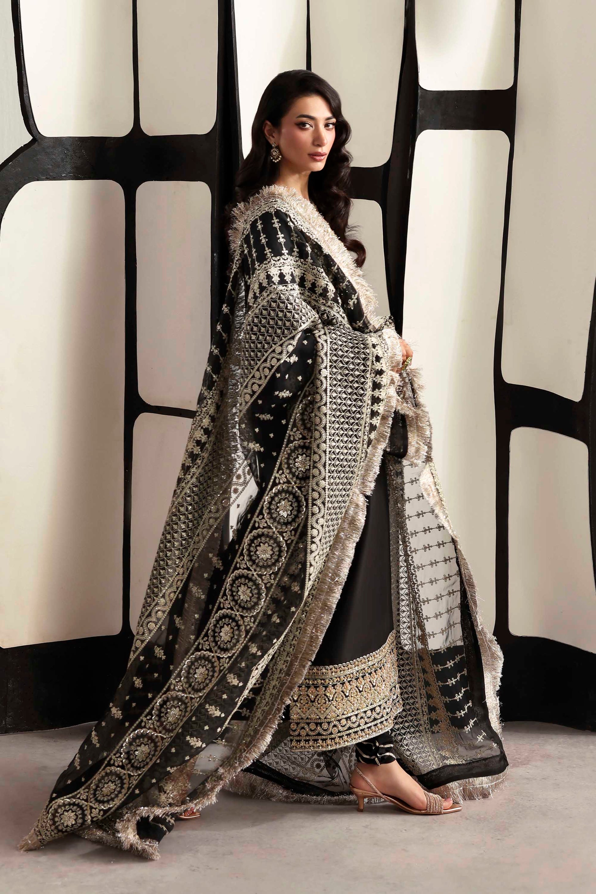 Onyx Organza Pakistani Formal Dresses - Akbar Aslam - 3