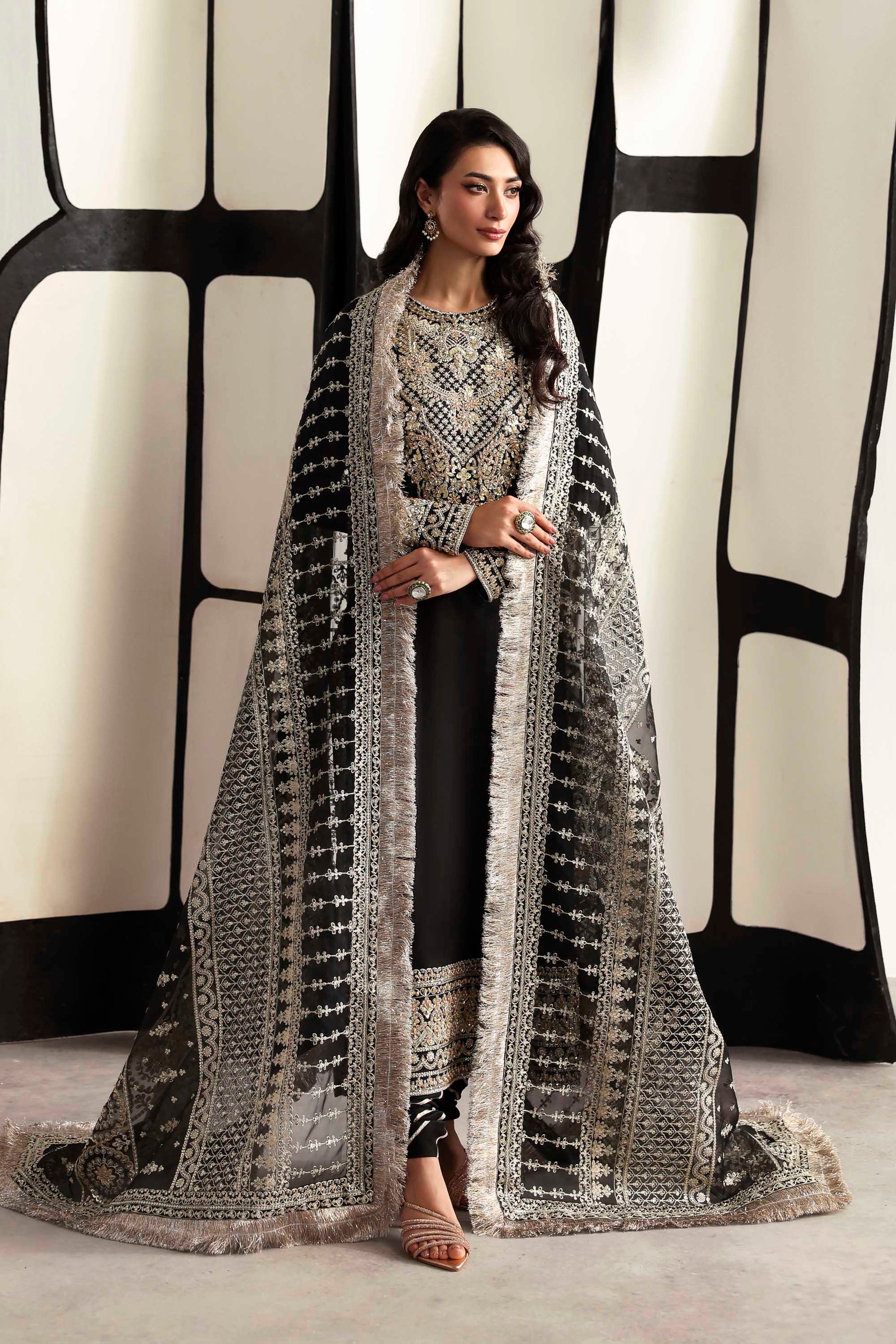 Onyx Organza Pakistani Formal Dresses - Akbar Aslam - 4