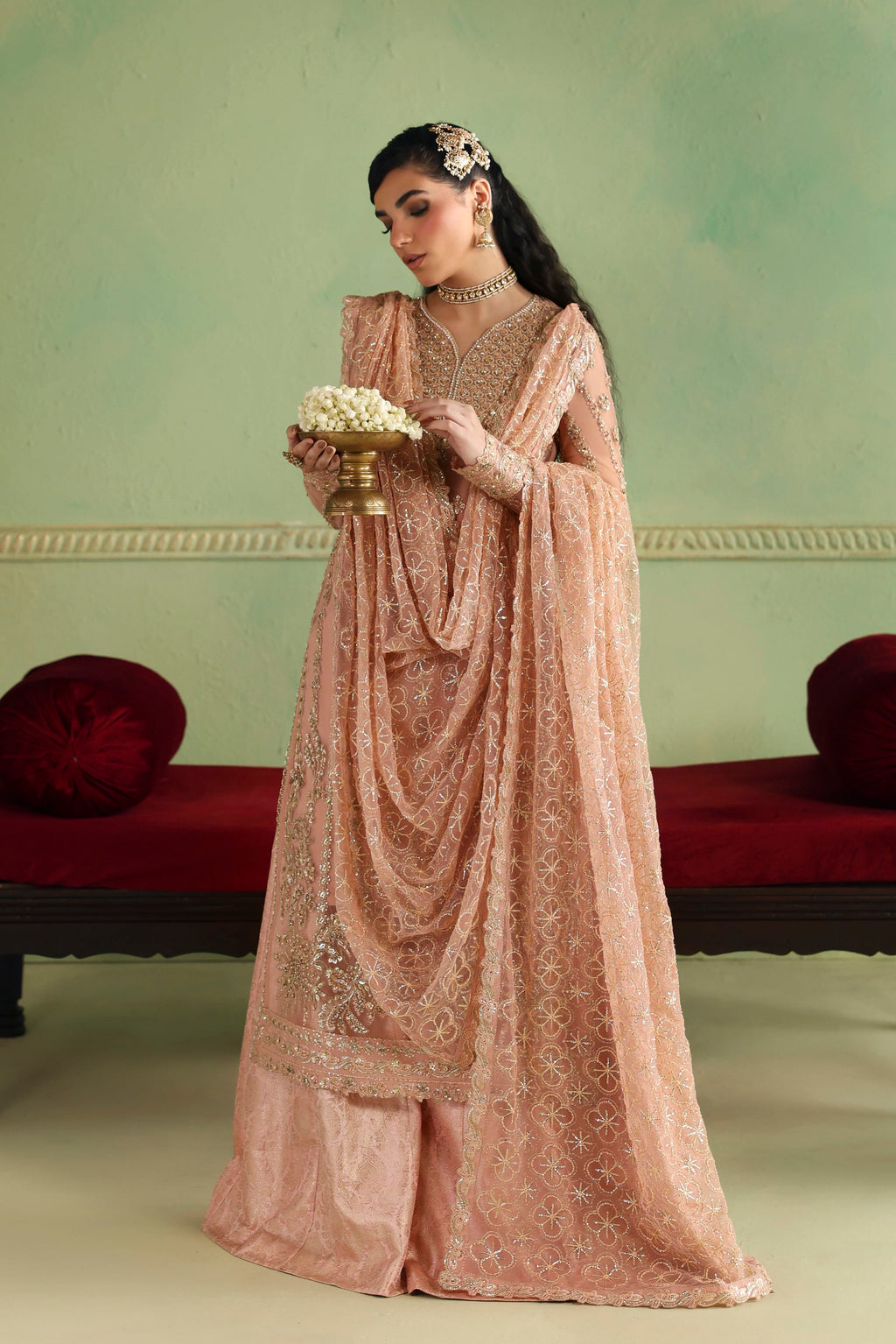 Arshia Raw Silk Pakistani Formal Dresses - Akbar Aslam - 4