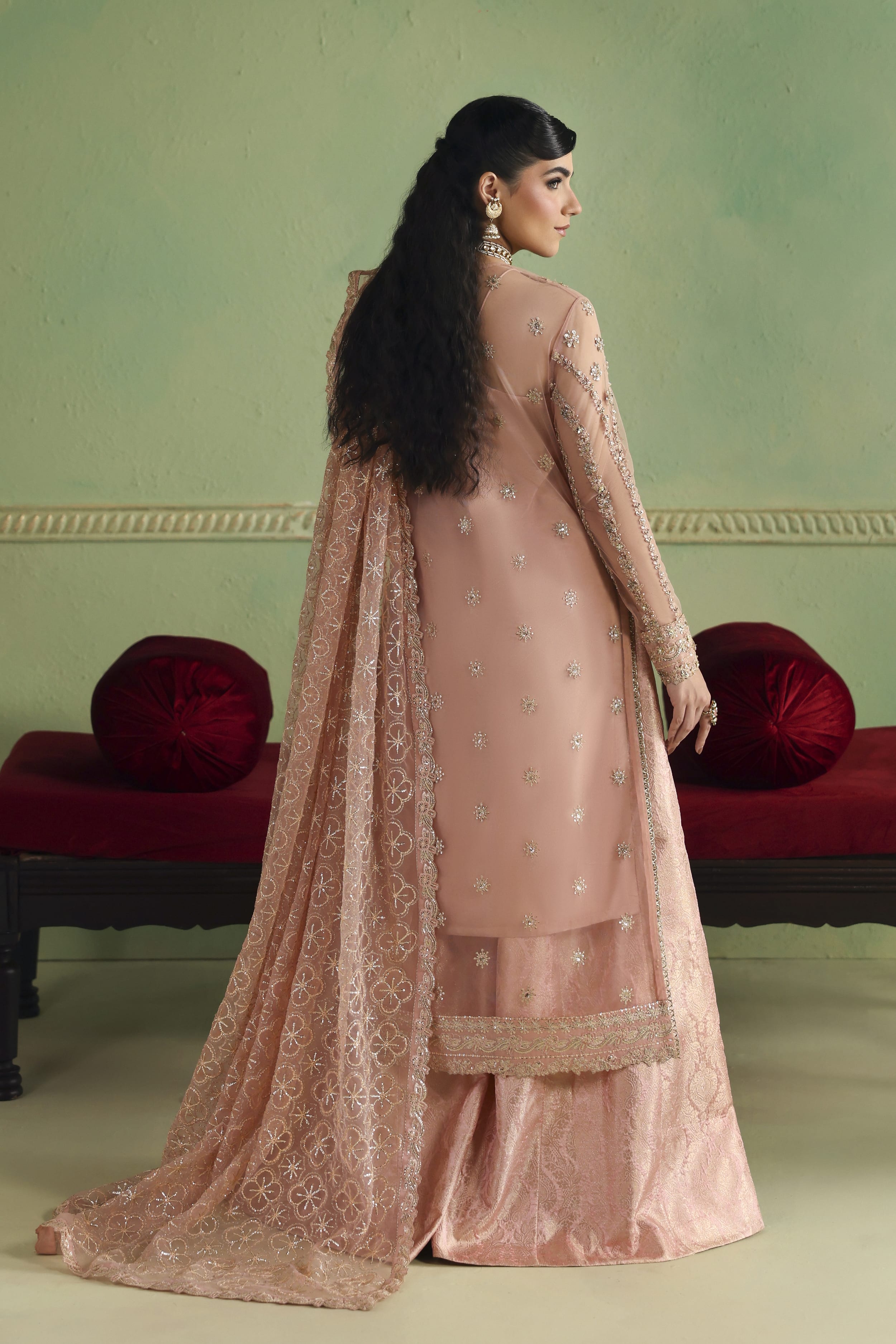 Arshia Raw Silk Pakistani Formal Dresses - Akbar Aslam - 8