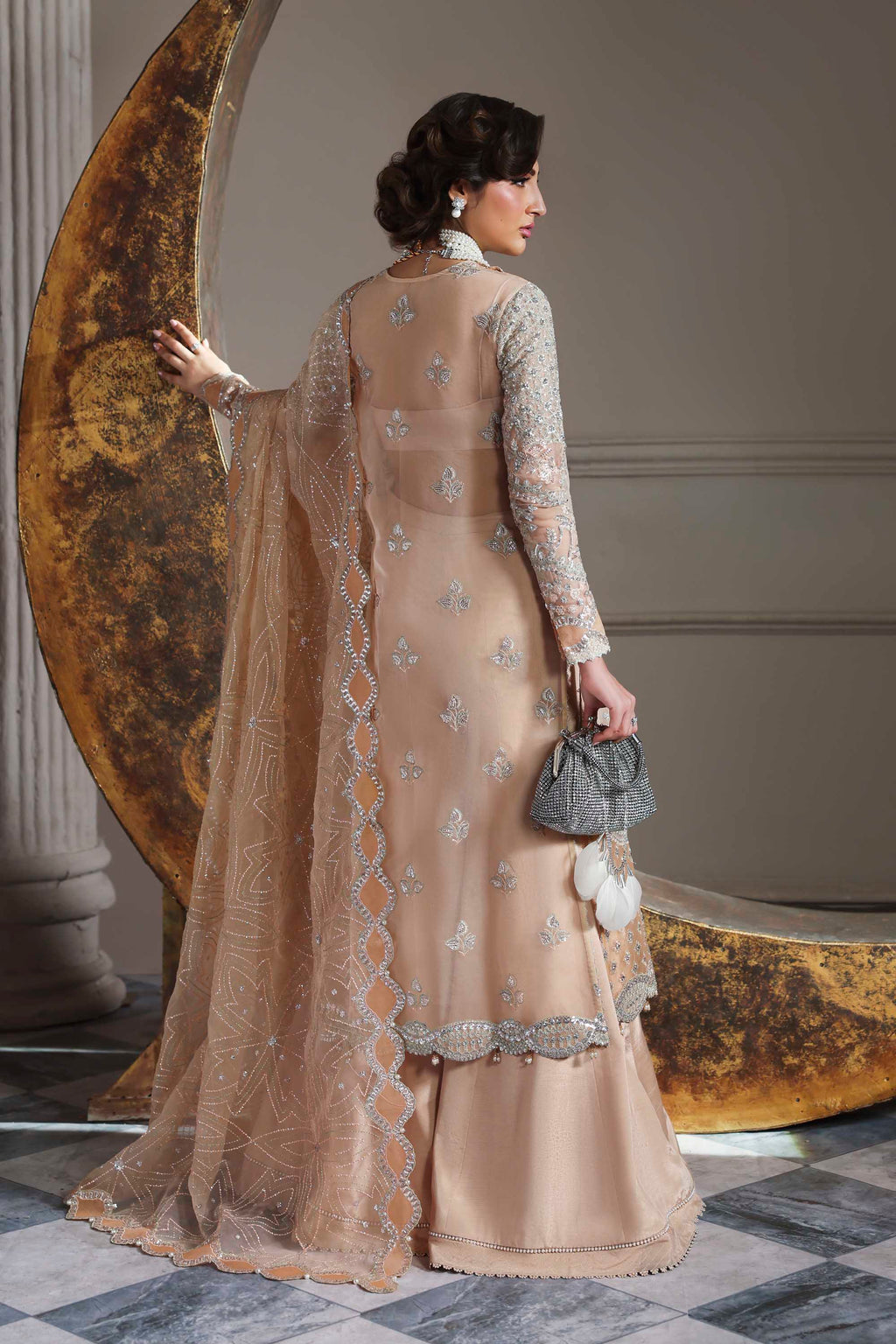 Aabroza Raw Silk Pakistani Formal Dresses