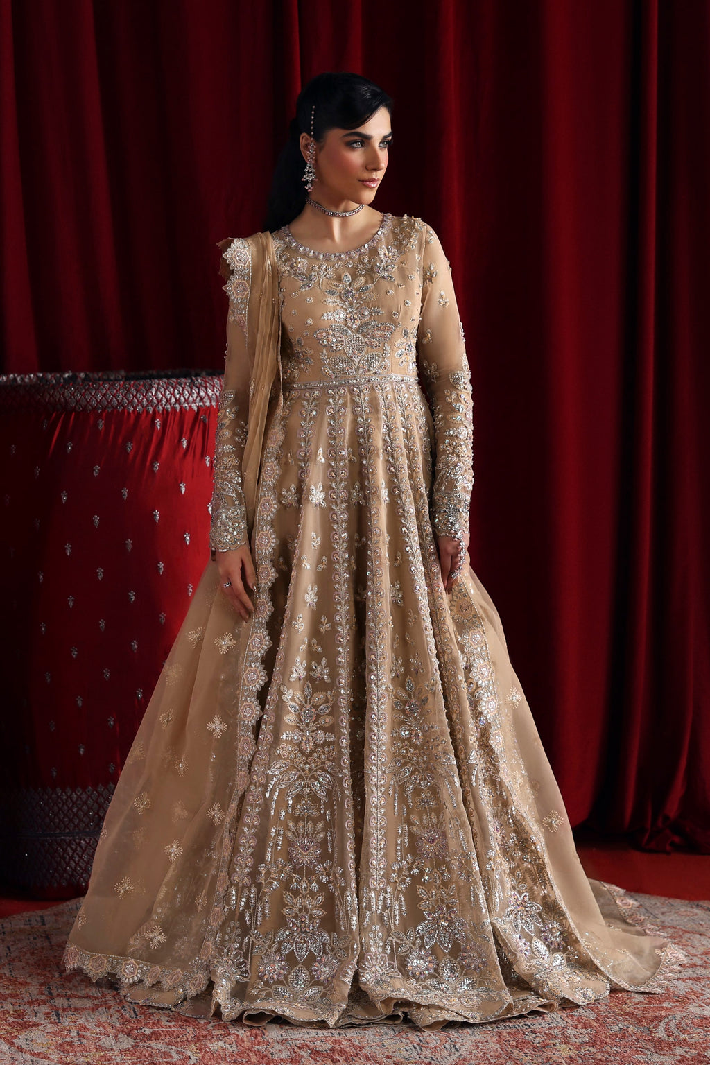 Parisa Raw Silk Pakistani Bridal and Formal Dresses - Akbar Aslam - 2