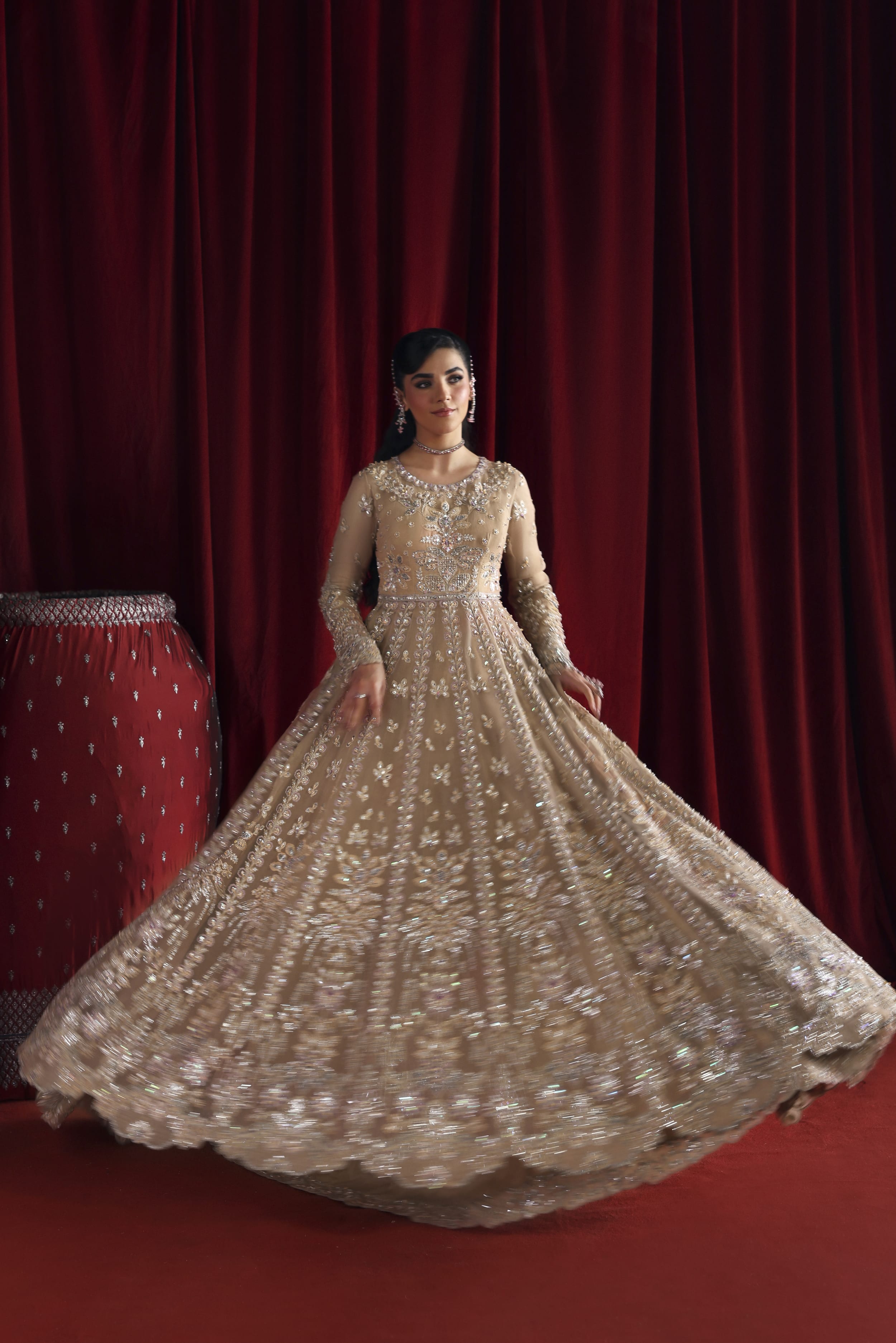Parisa Raw Silk Pakistani Bridal and Formal Dresses - Akbar Aslam - 6