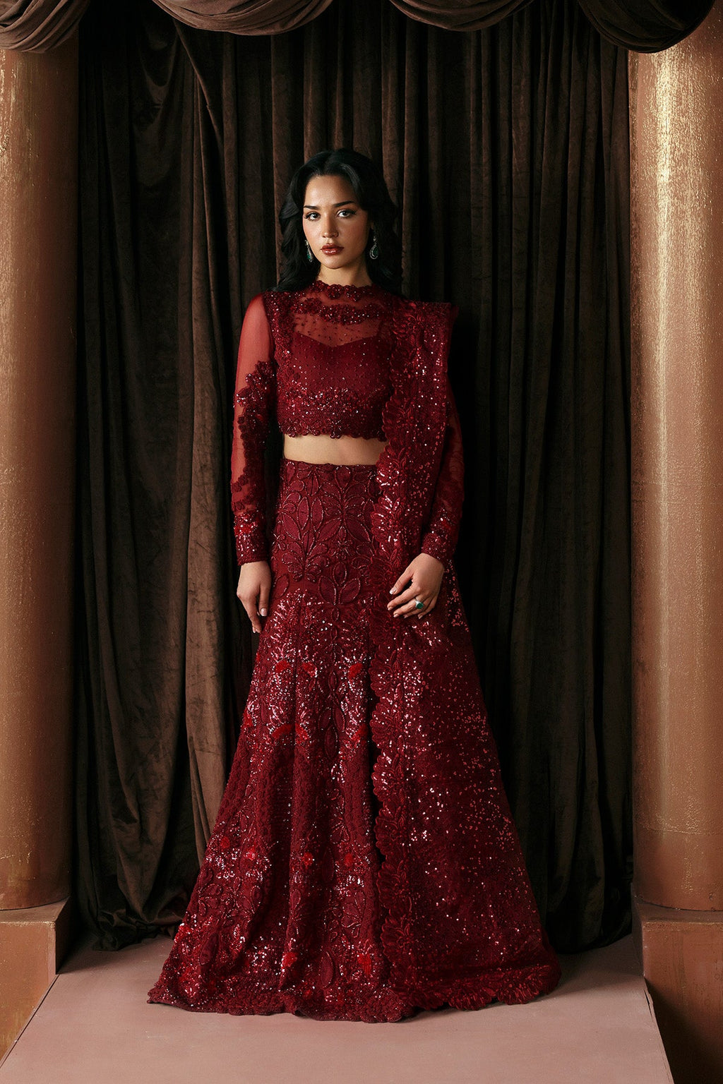 Lover Premium Fabric Pakistani Bridal and Formal Dresses - Afrozeh - 1