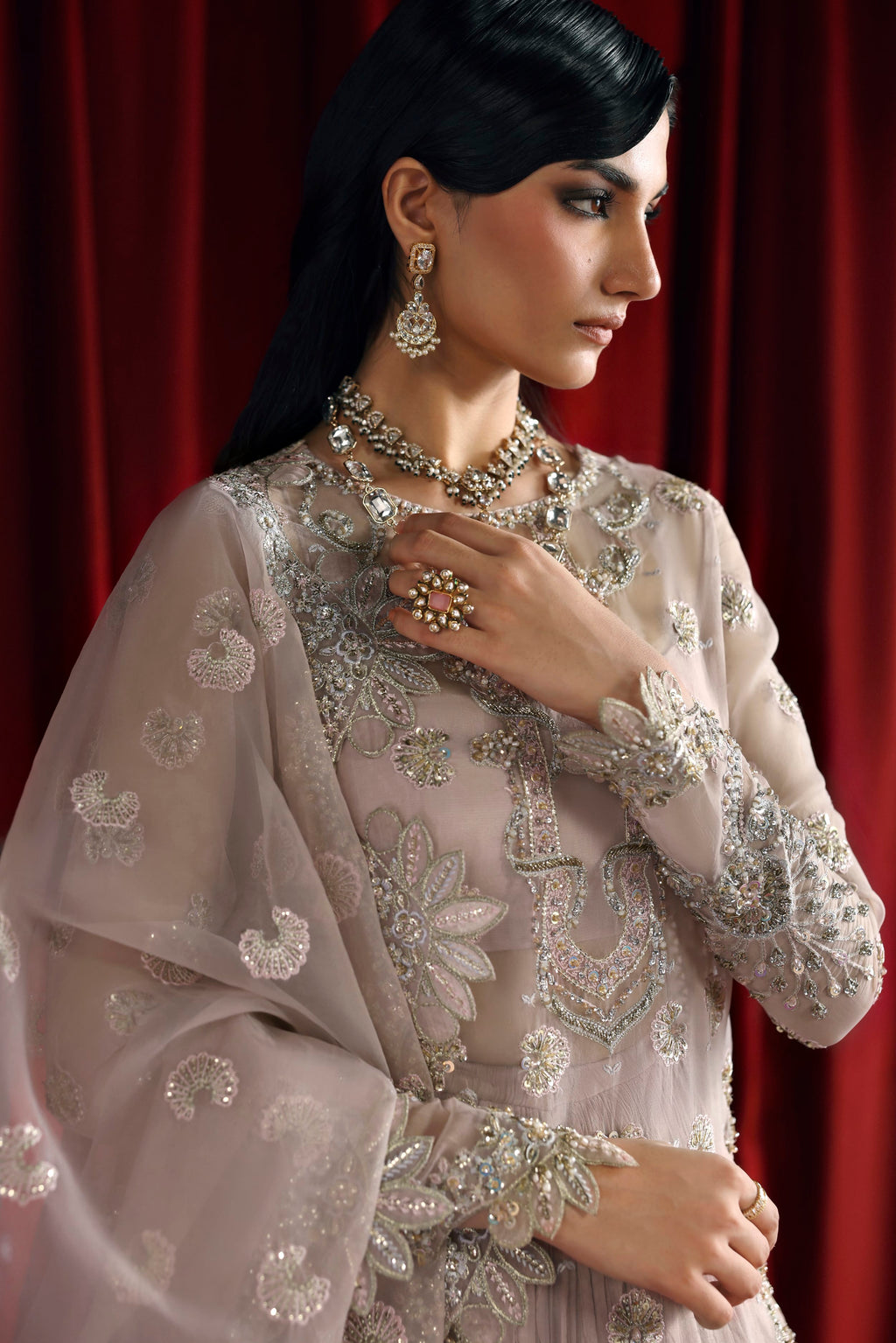 Shahnaz Raw Silk Pakistani Formal Dresses - Akbar Aslam - 2
